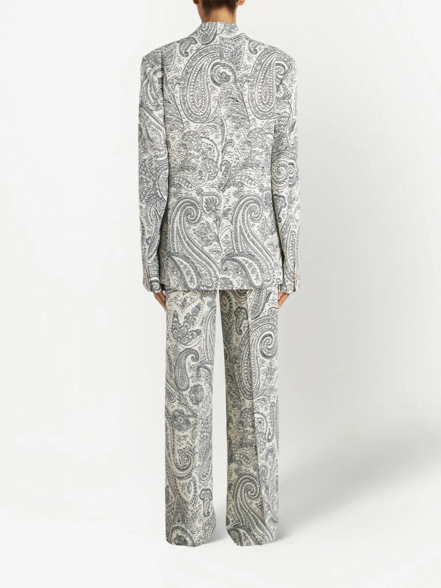 paisley-print single-breasted blazer