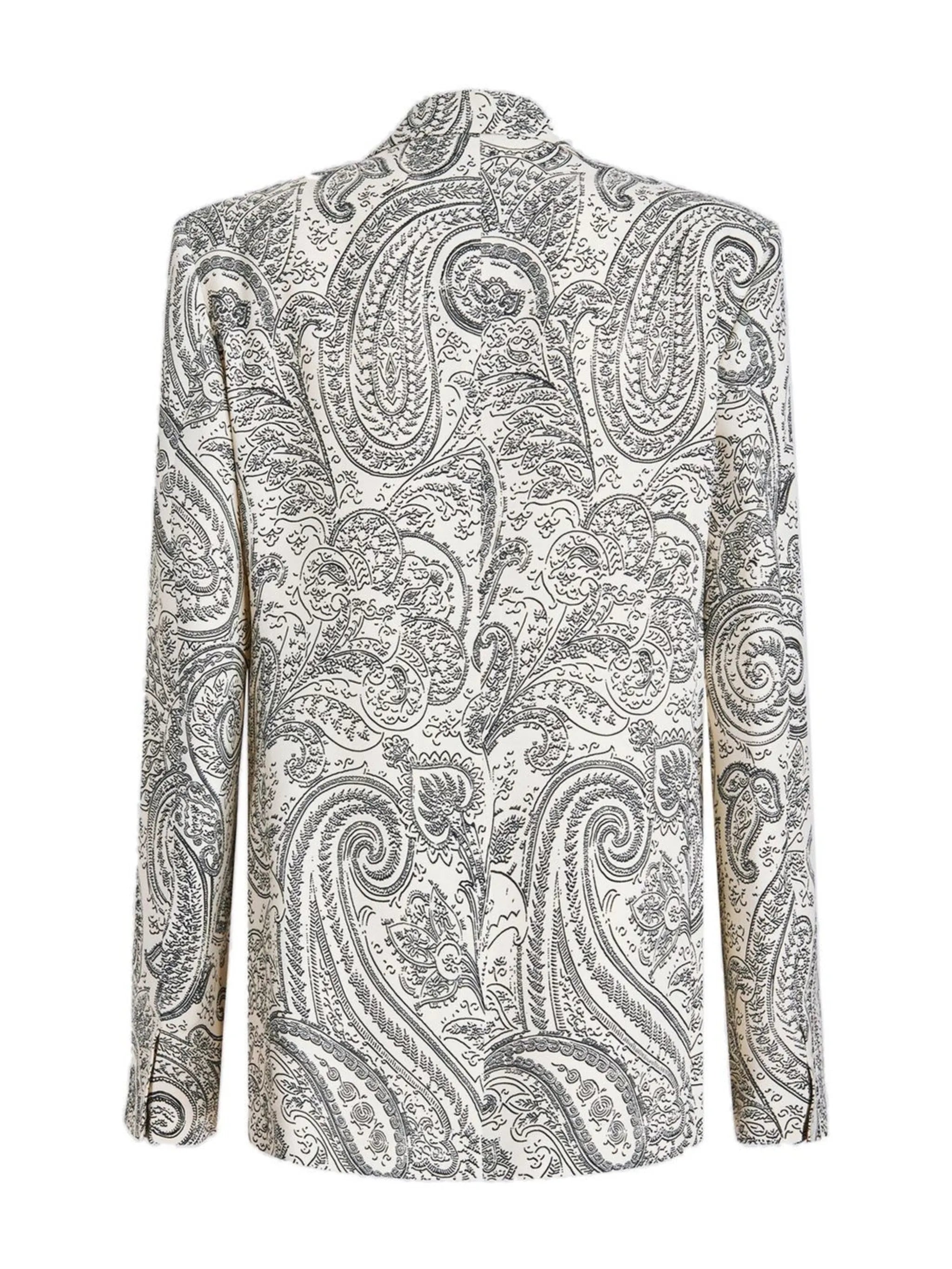 paisley-print single-breasted blazer