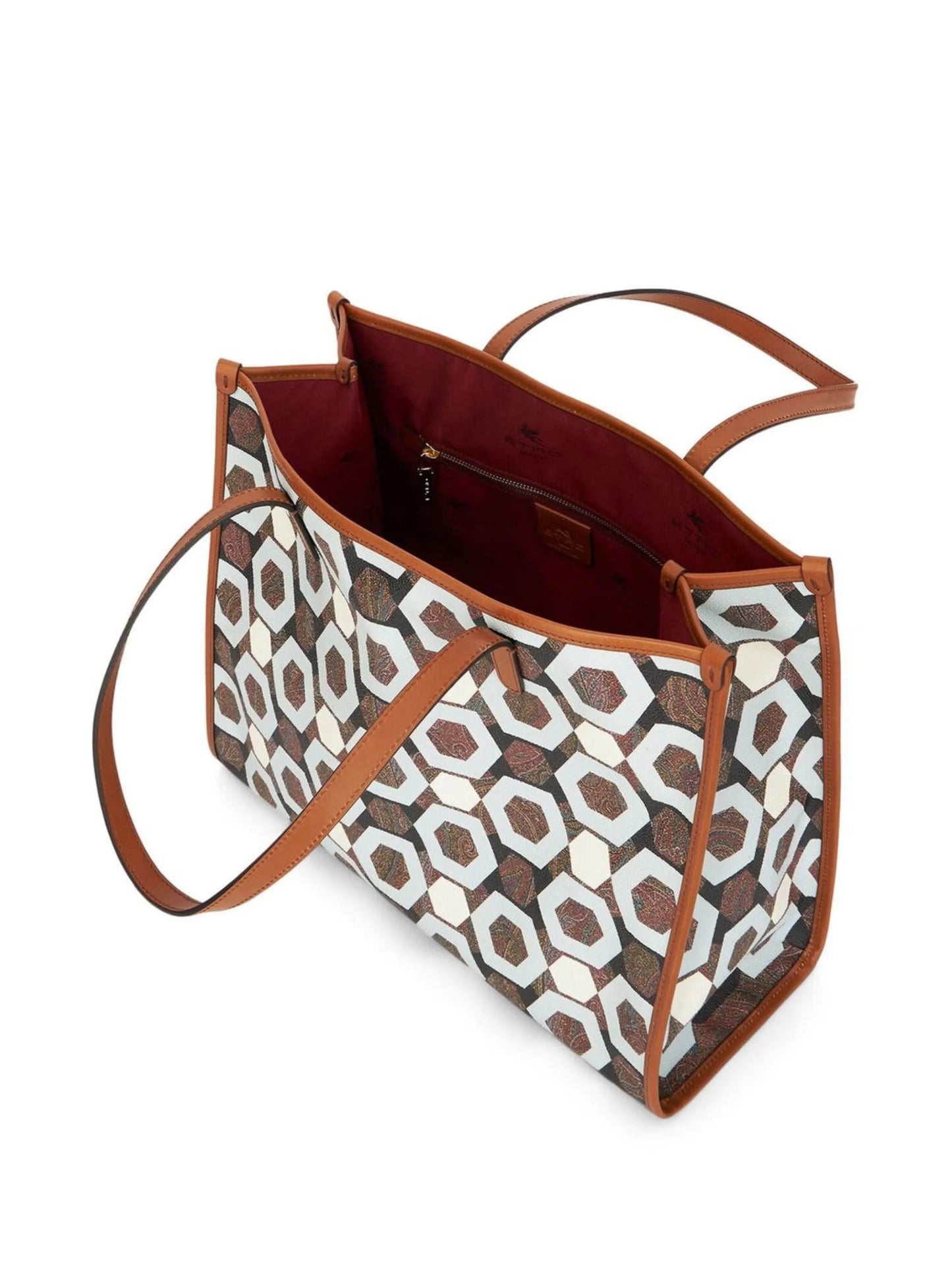 geometric paisley-print tote bag