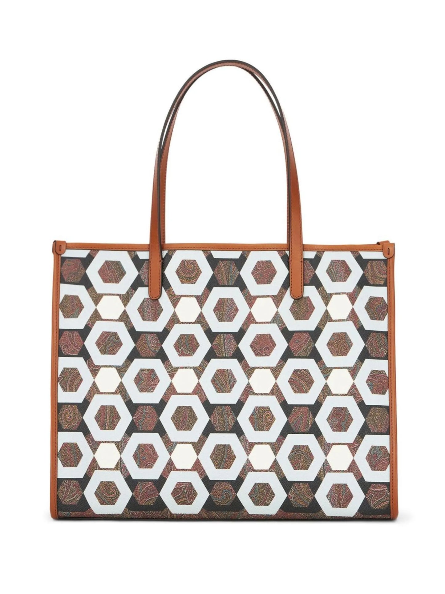 geometric paisley-print tote bag