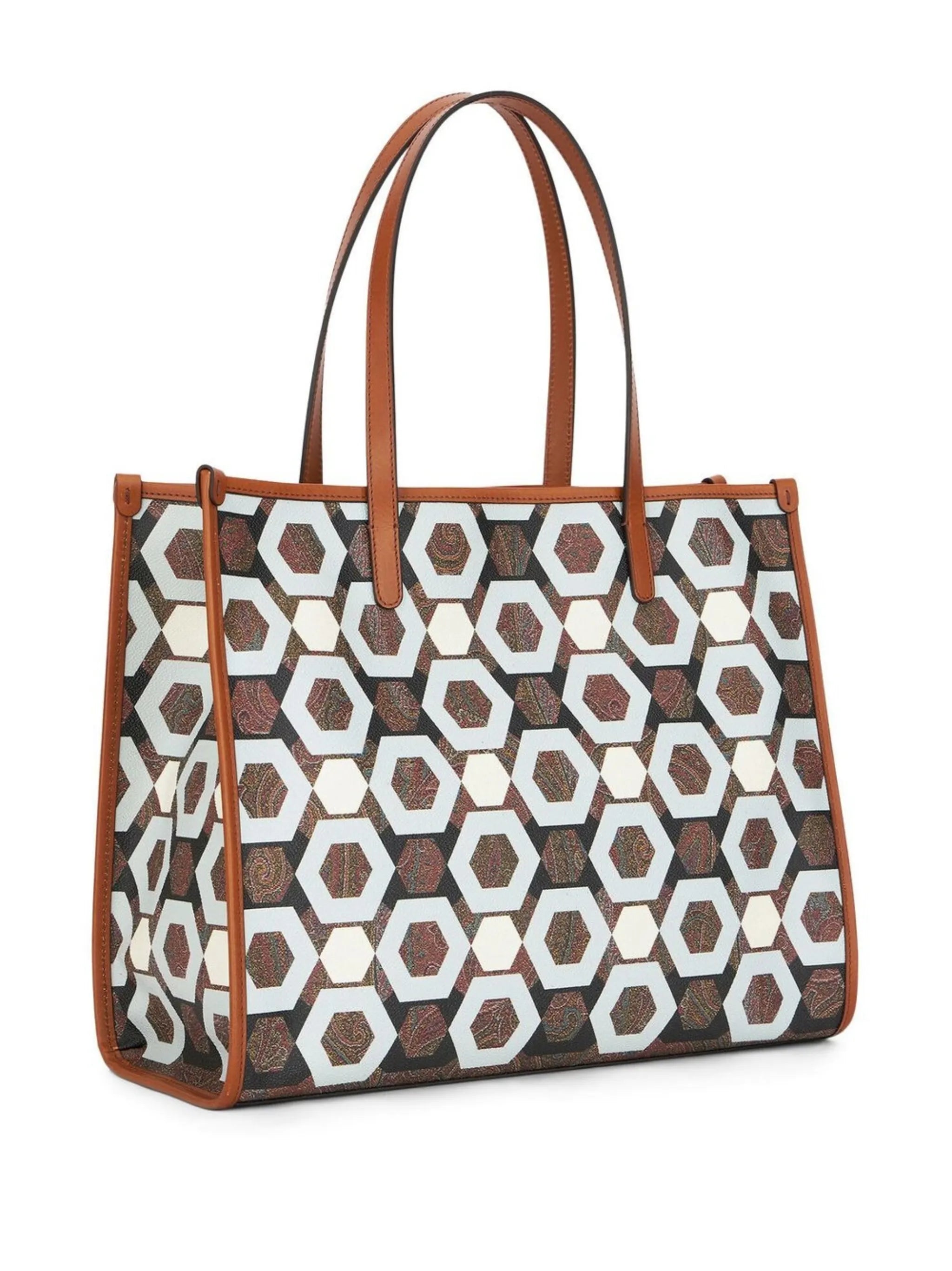 geometric paisley-print tote bag