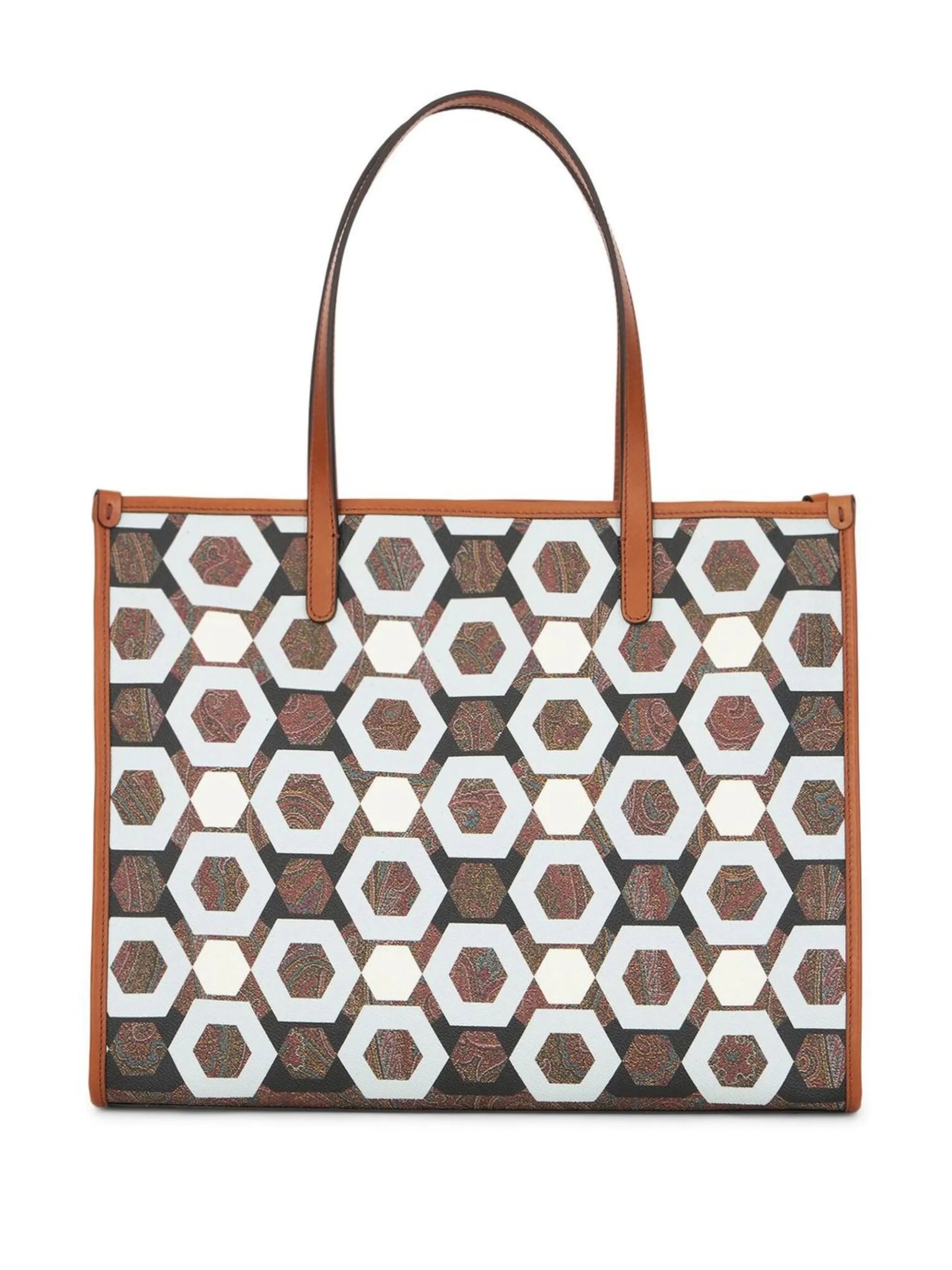 geometric paisley-print tote bag