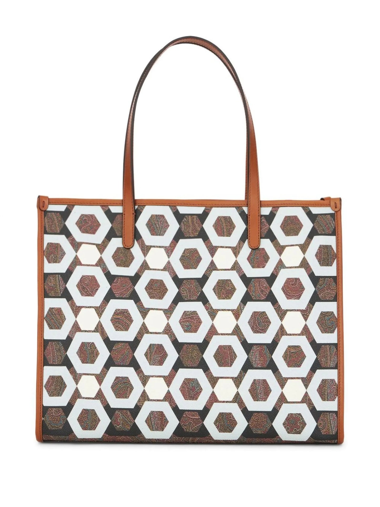 geometric paisley-print tote bag