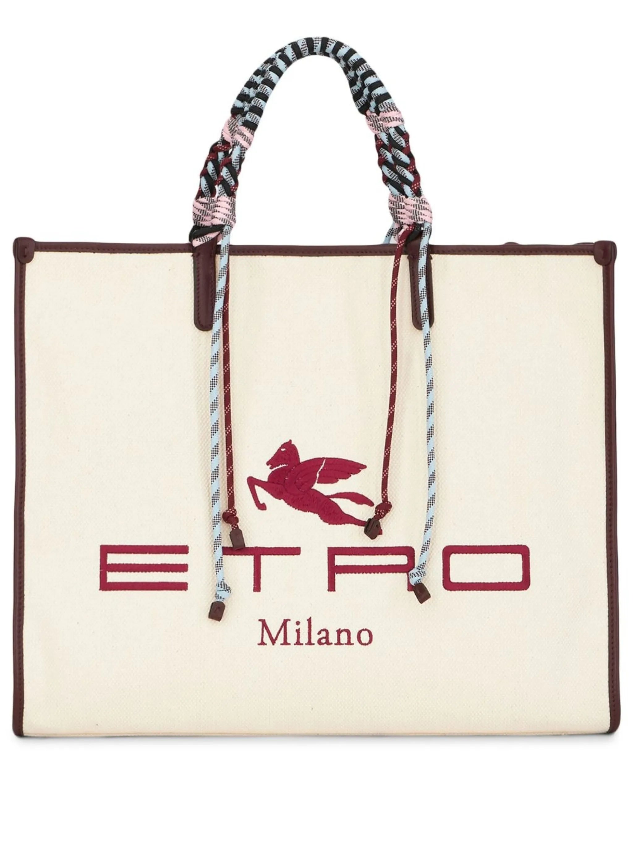 logo-embroidered tote bag