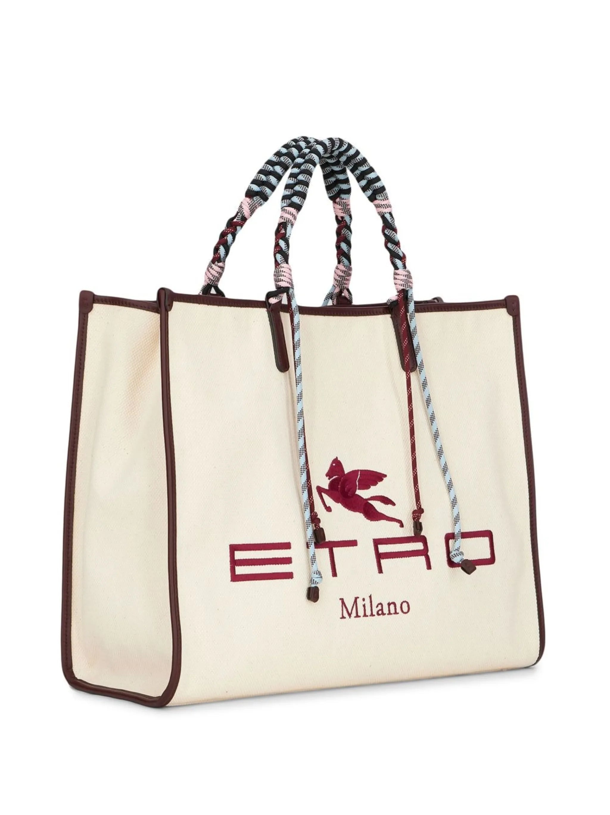 logo-embroidered tote bag