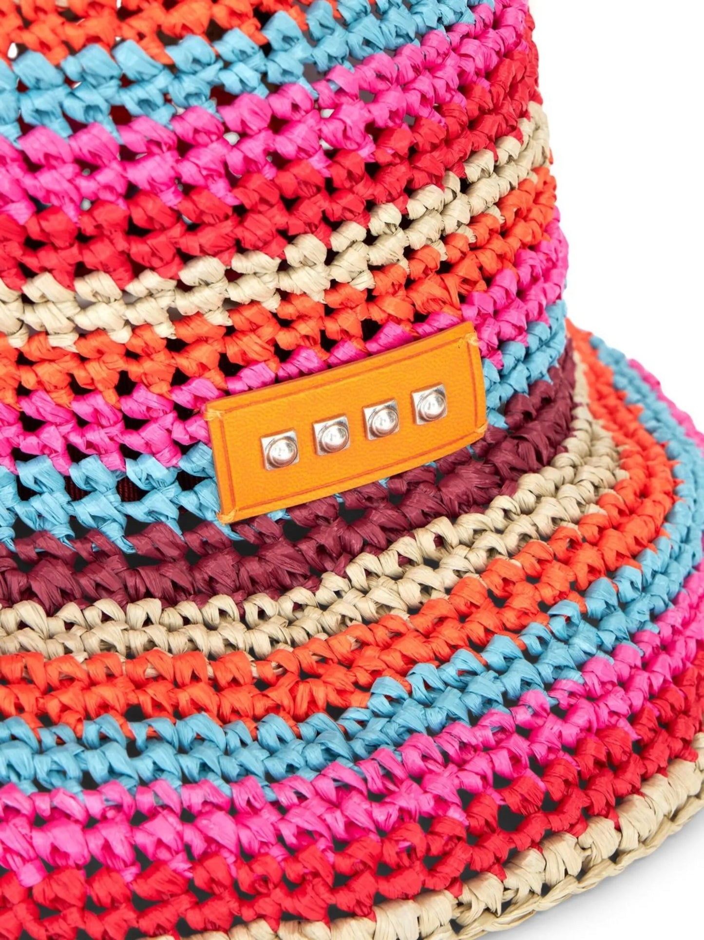 crochet striped bucket hat