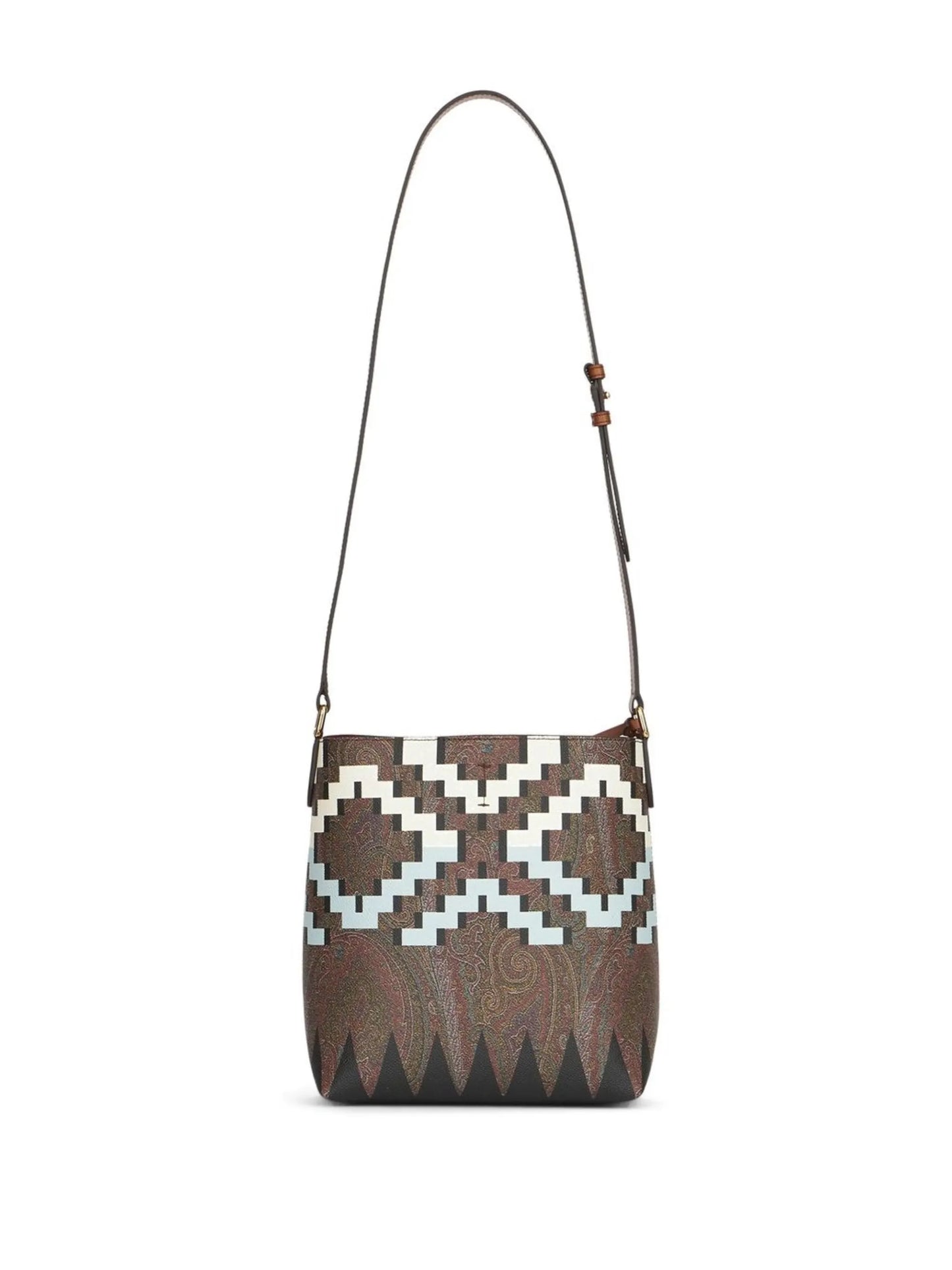 geometric-print crossbody bag