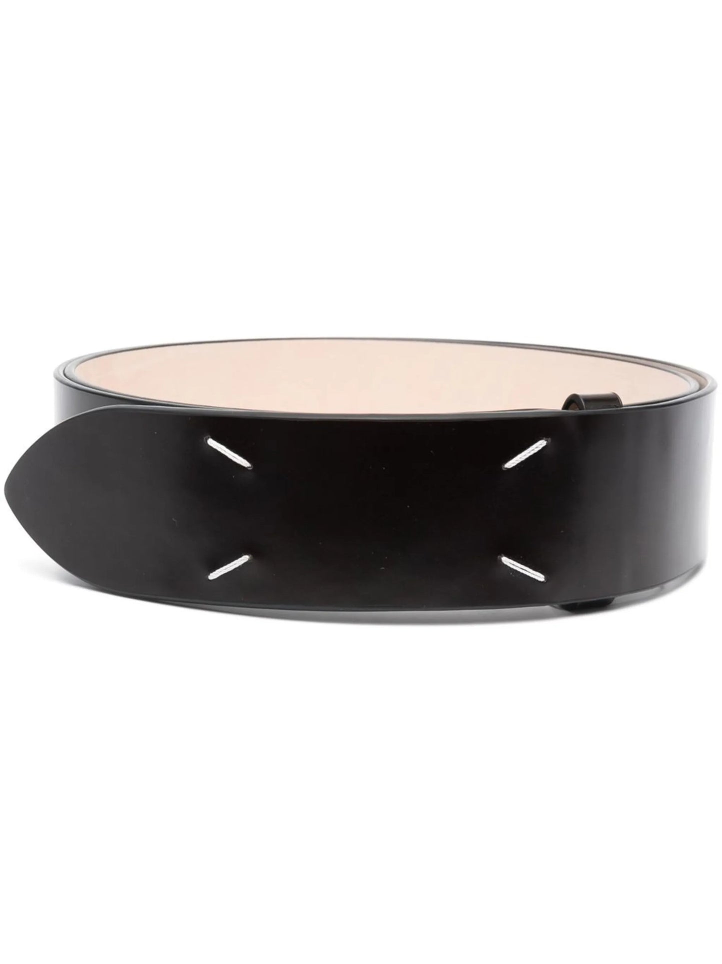 four-stitch leather belt