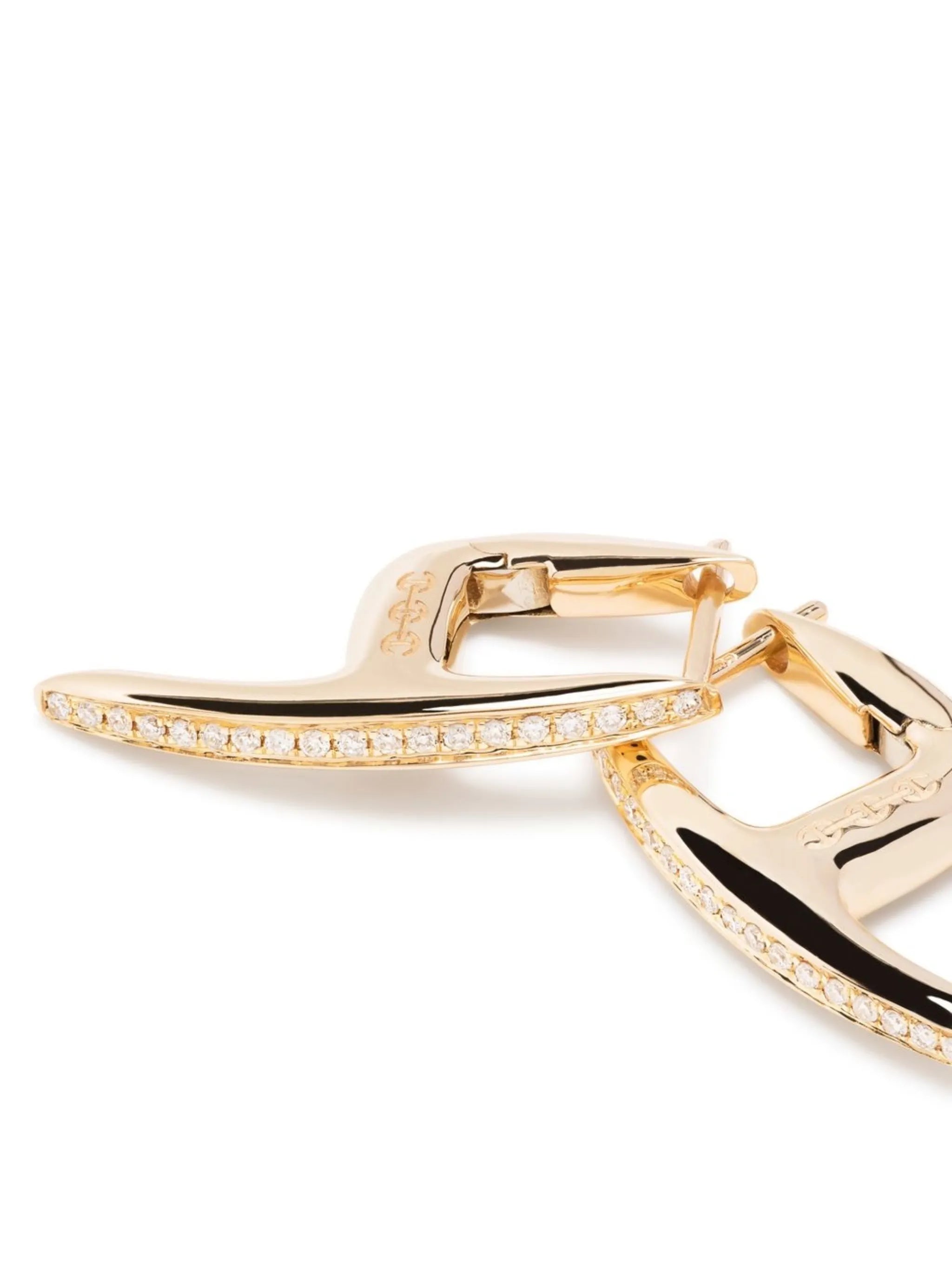 18kt yellow gold diamond drop earrings