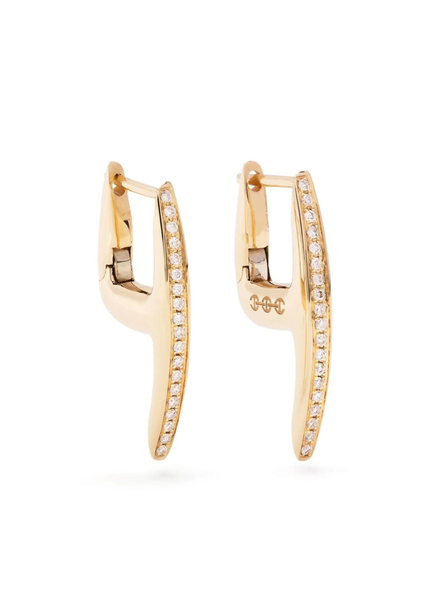 18kt yellow gold diamond drop earrings