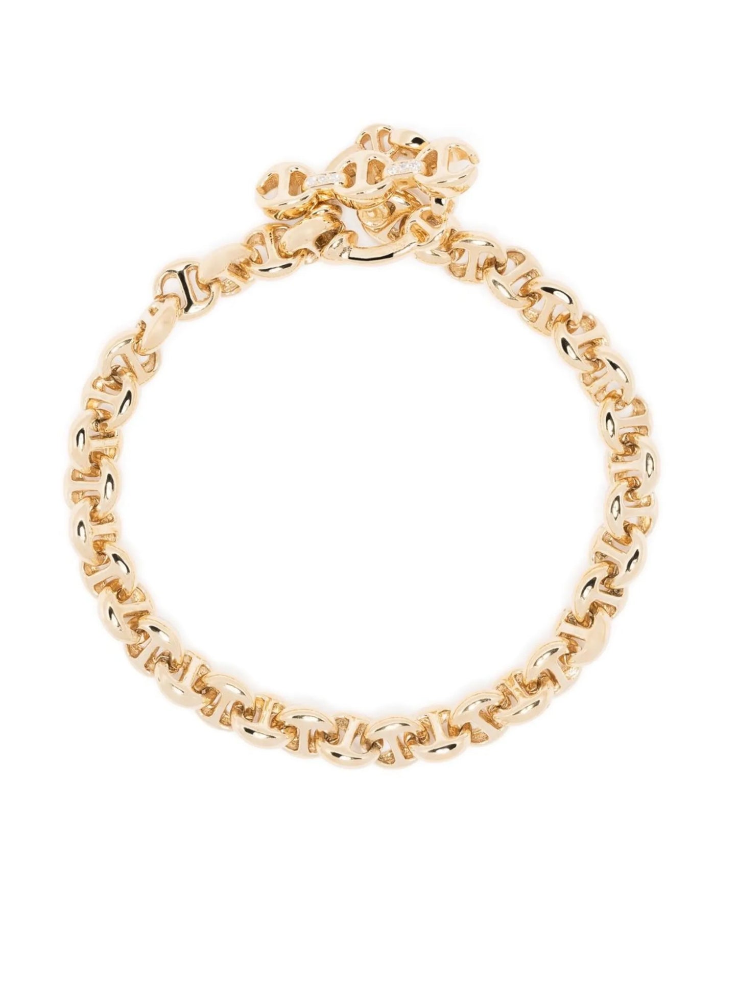 18kt yellow gold chain link bracelet