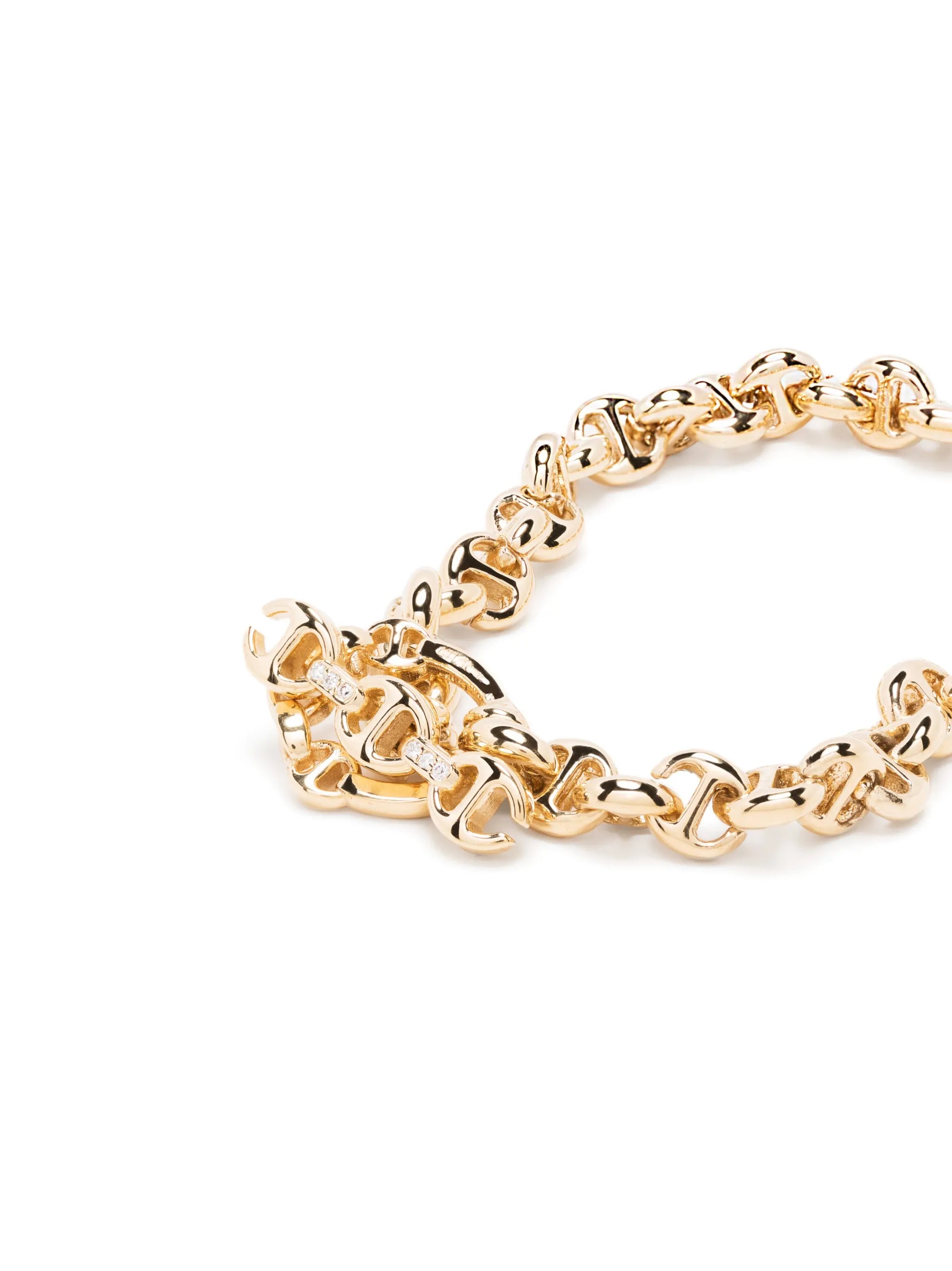 18kt yellow gold chain link bracelet