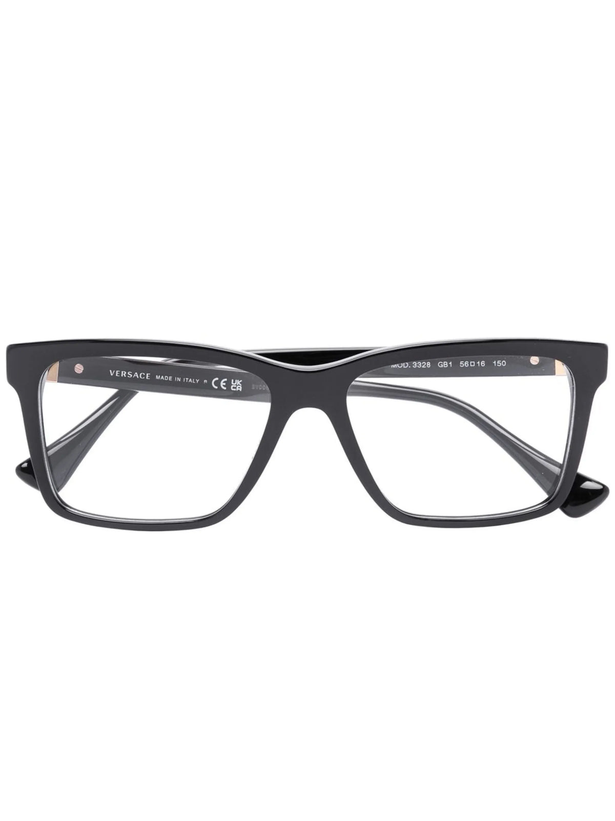 medusa-plaque square-frame glasses