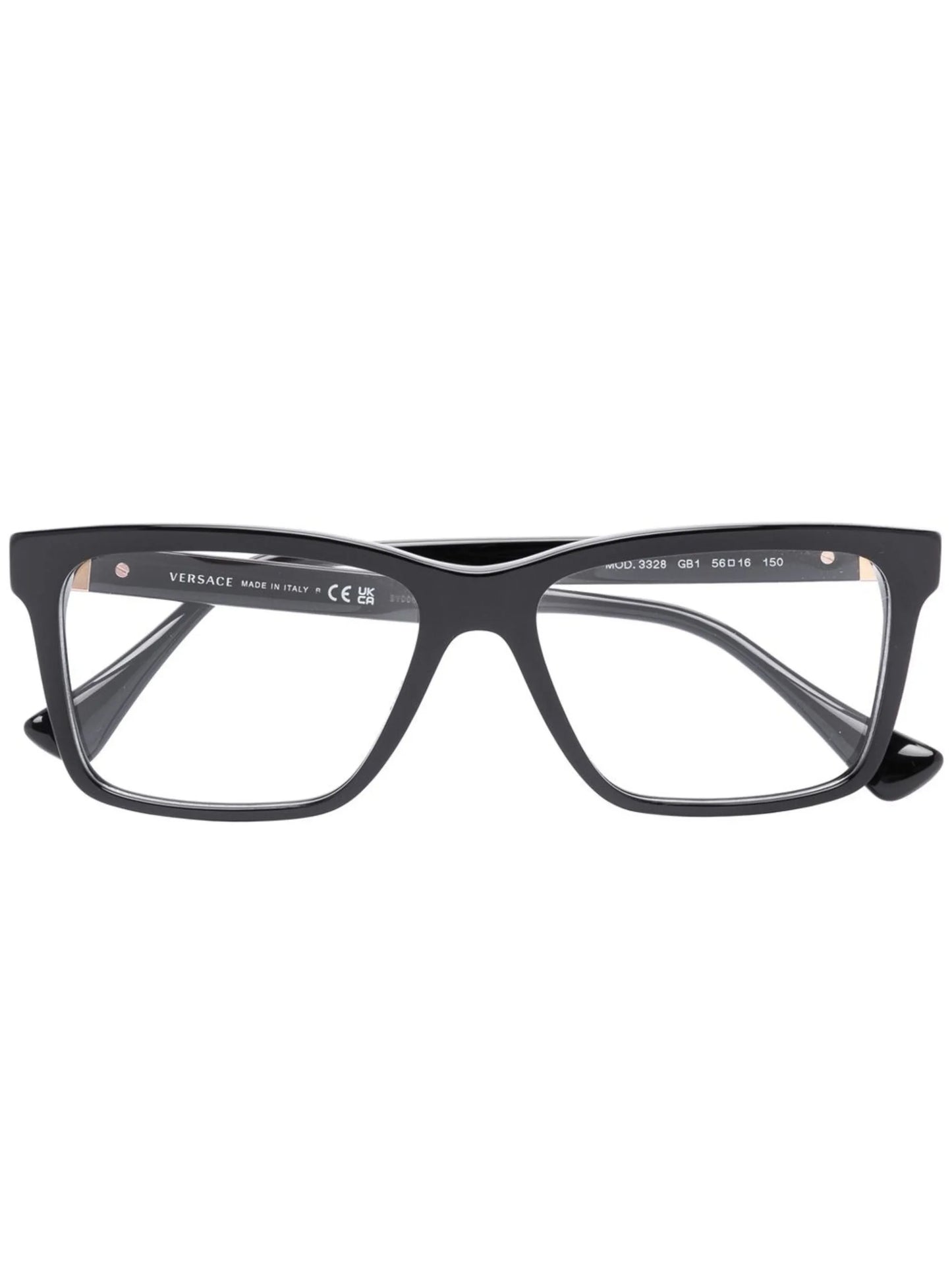 medusa-plaque square-frame glasses