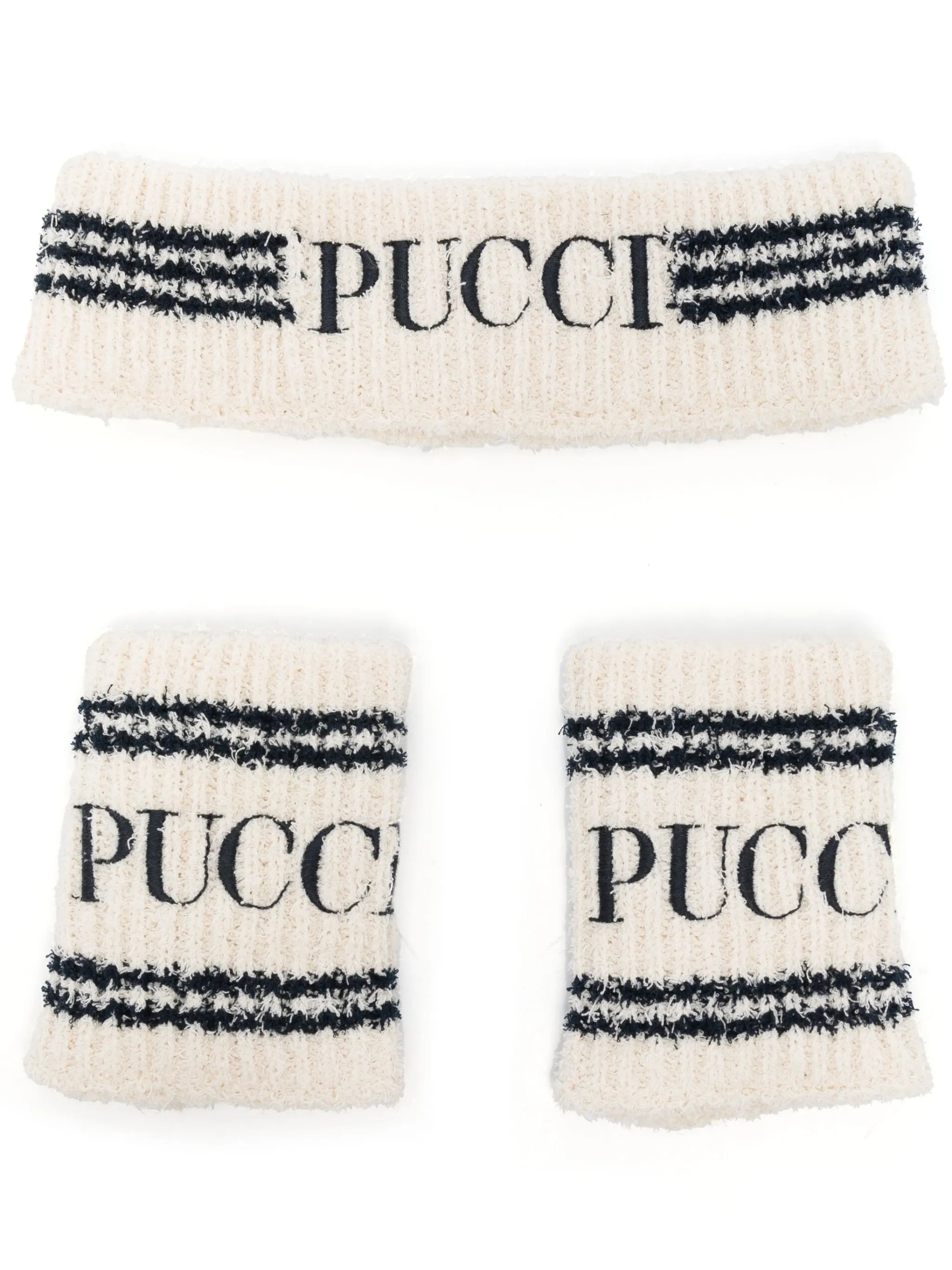 logo-embroidered cotton headband