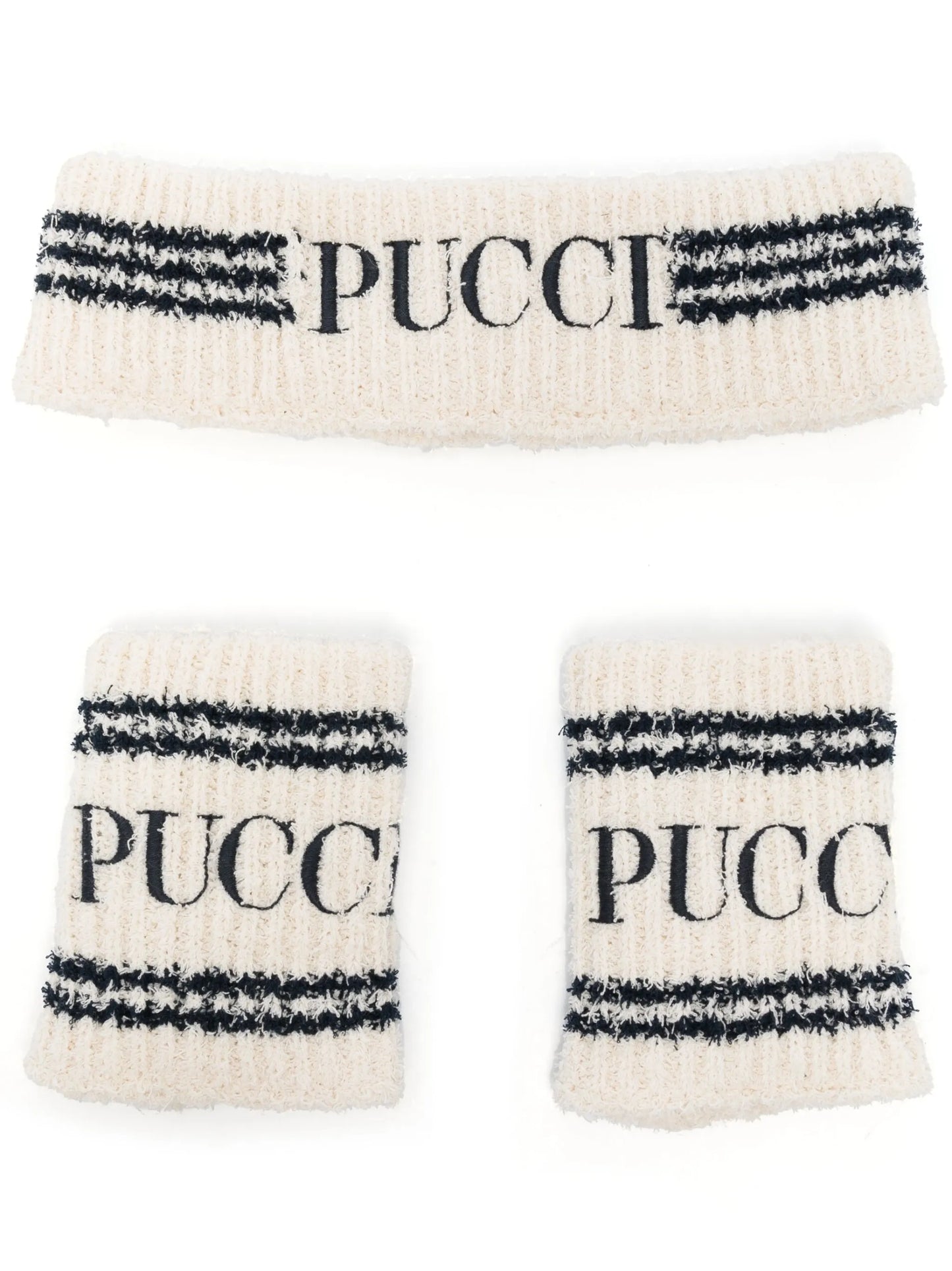 logo-embroidered cotton headband