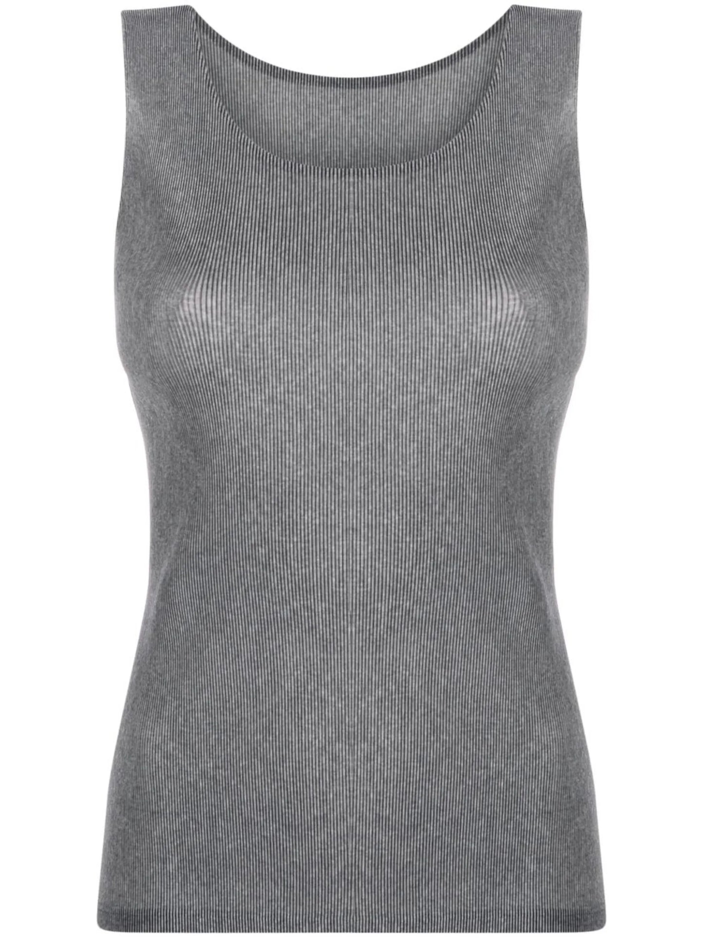 plissé sleeveless tank top