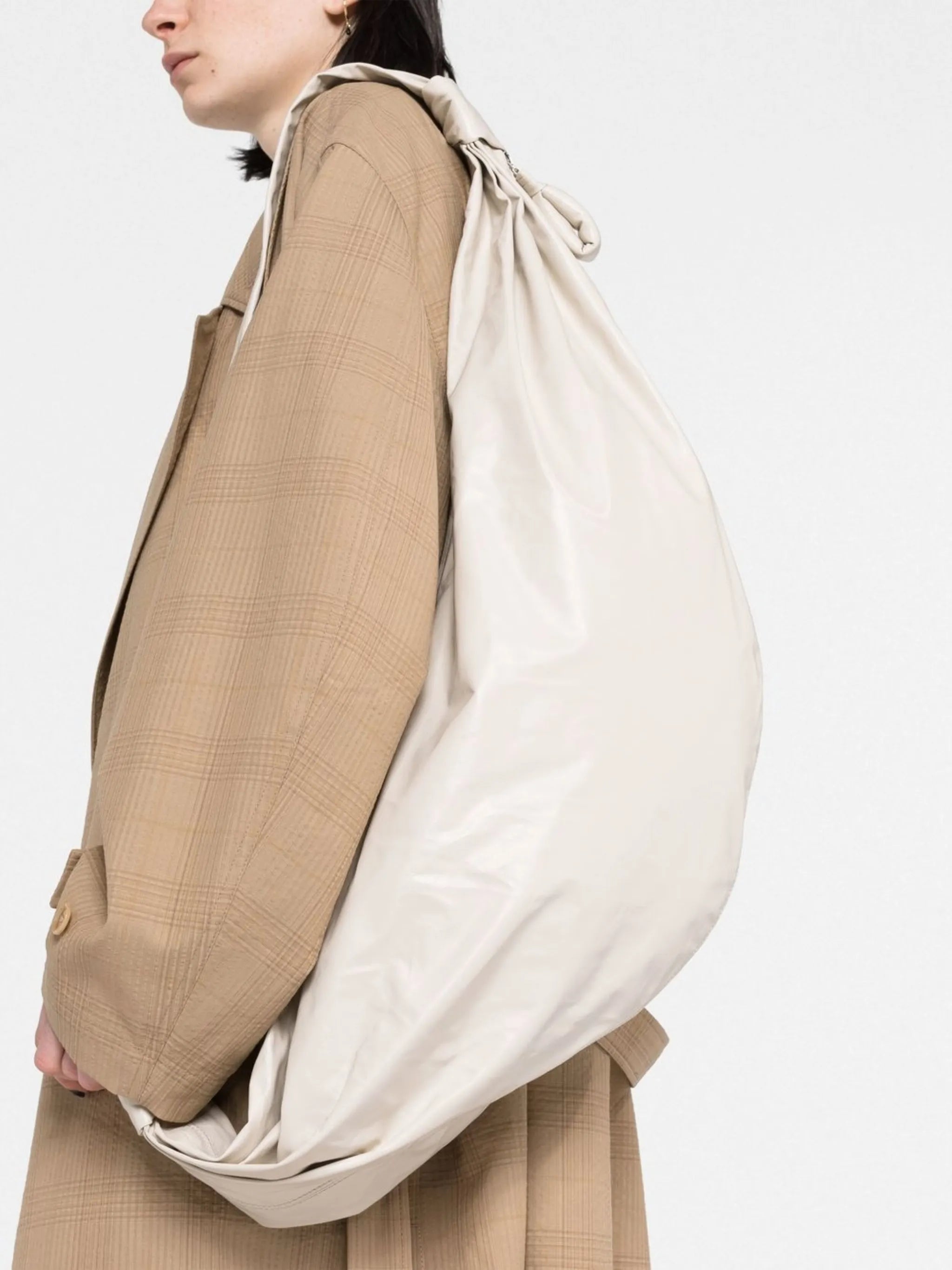crescent-shape shoulder bag