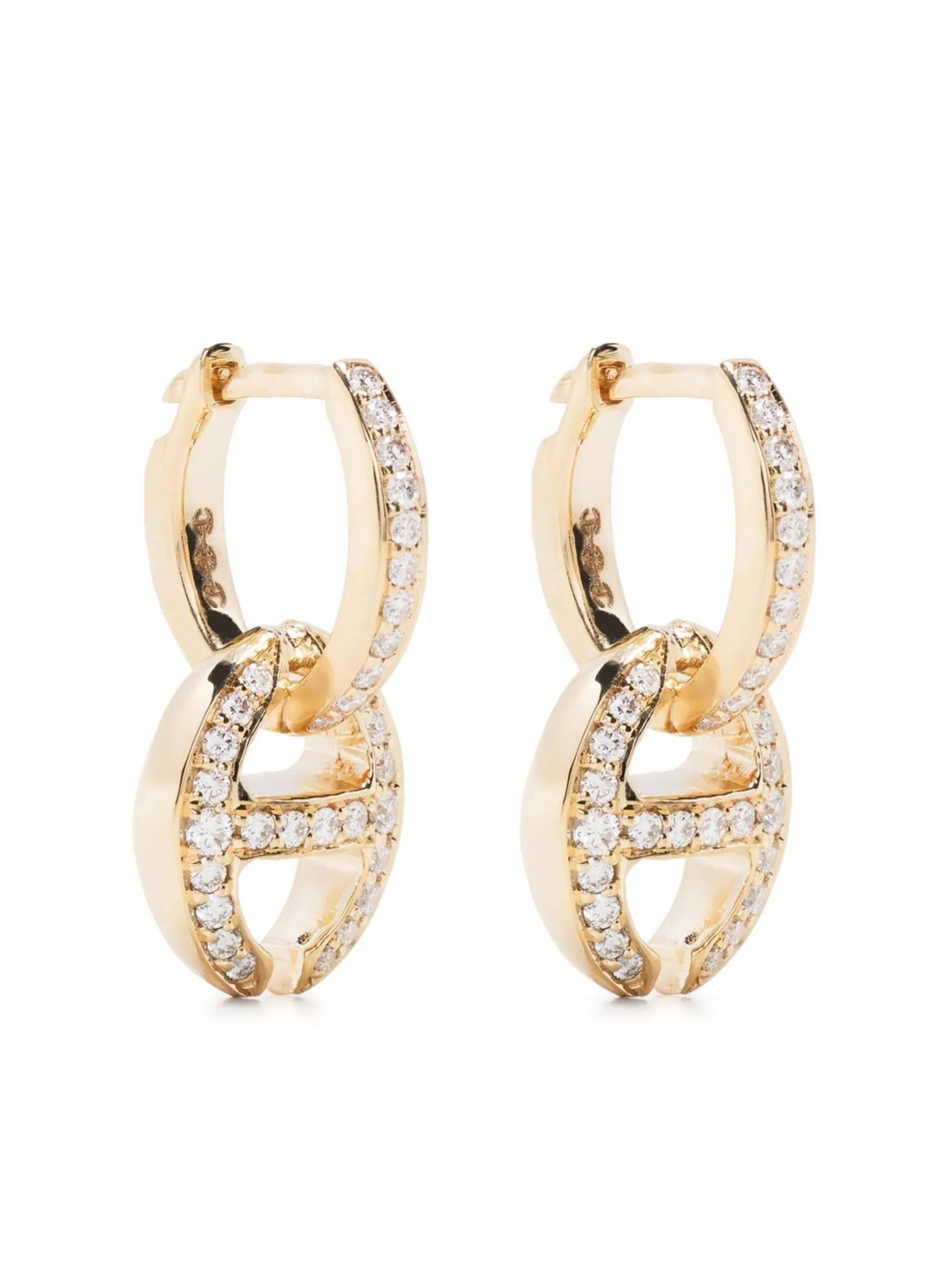 18kt yellow gold diamond Klaasp earrings