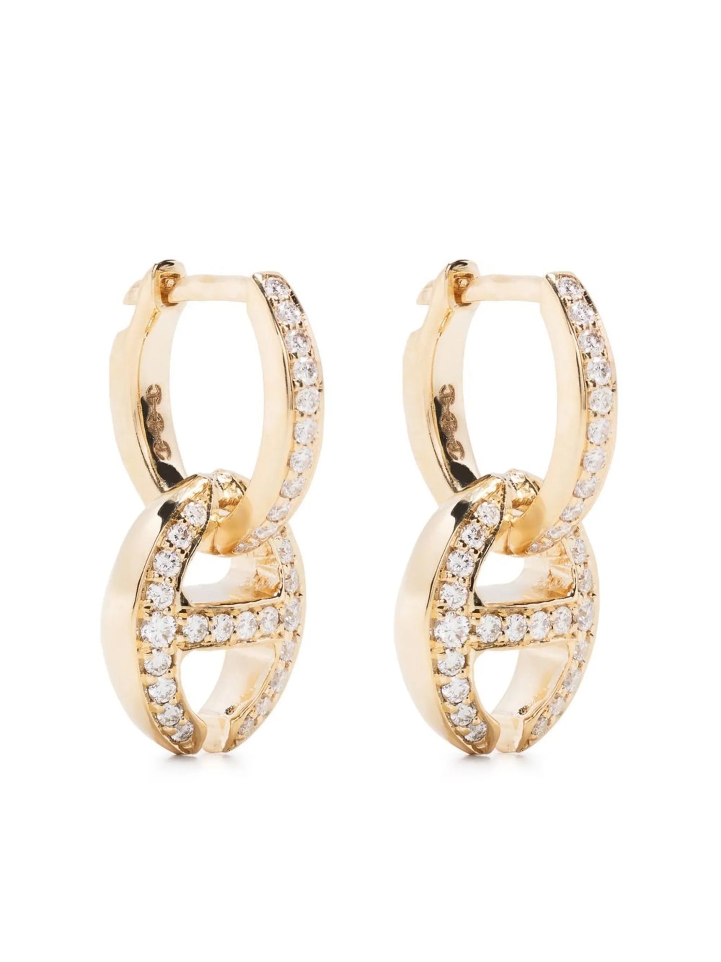 18kt yellow gold diamond Klaasp earrings