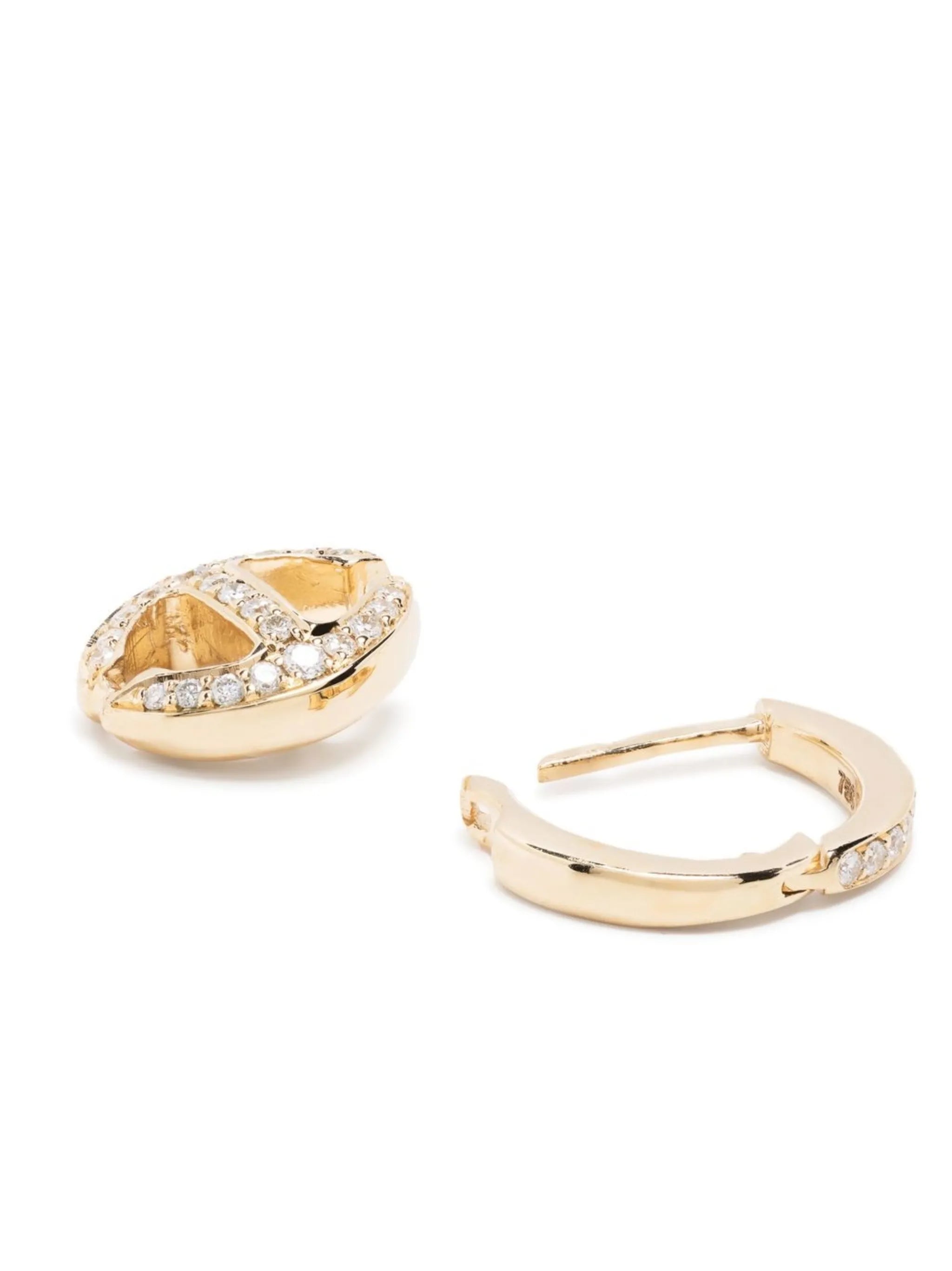 18kt yellow gold diamond Klaasp earrings