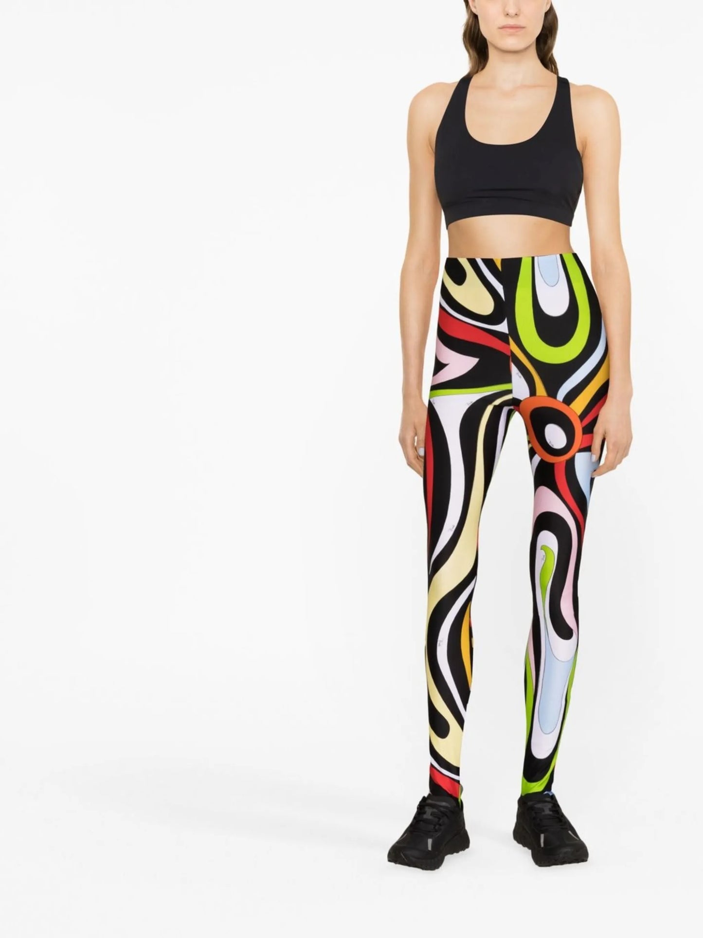 Marmo-print stirrup leggings
