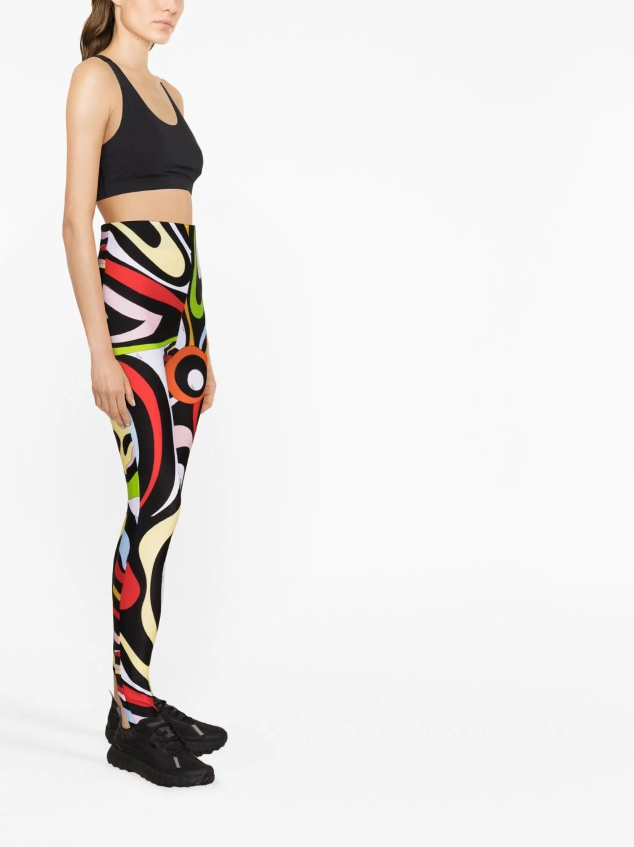 Marmo-print stirrup leggings