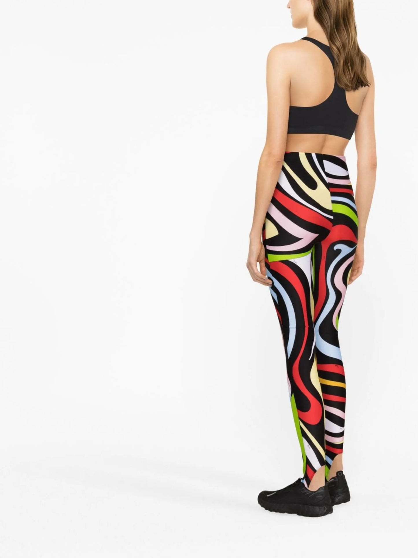 Marmo-print stirrup leggings
