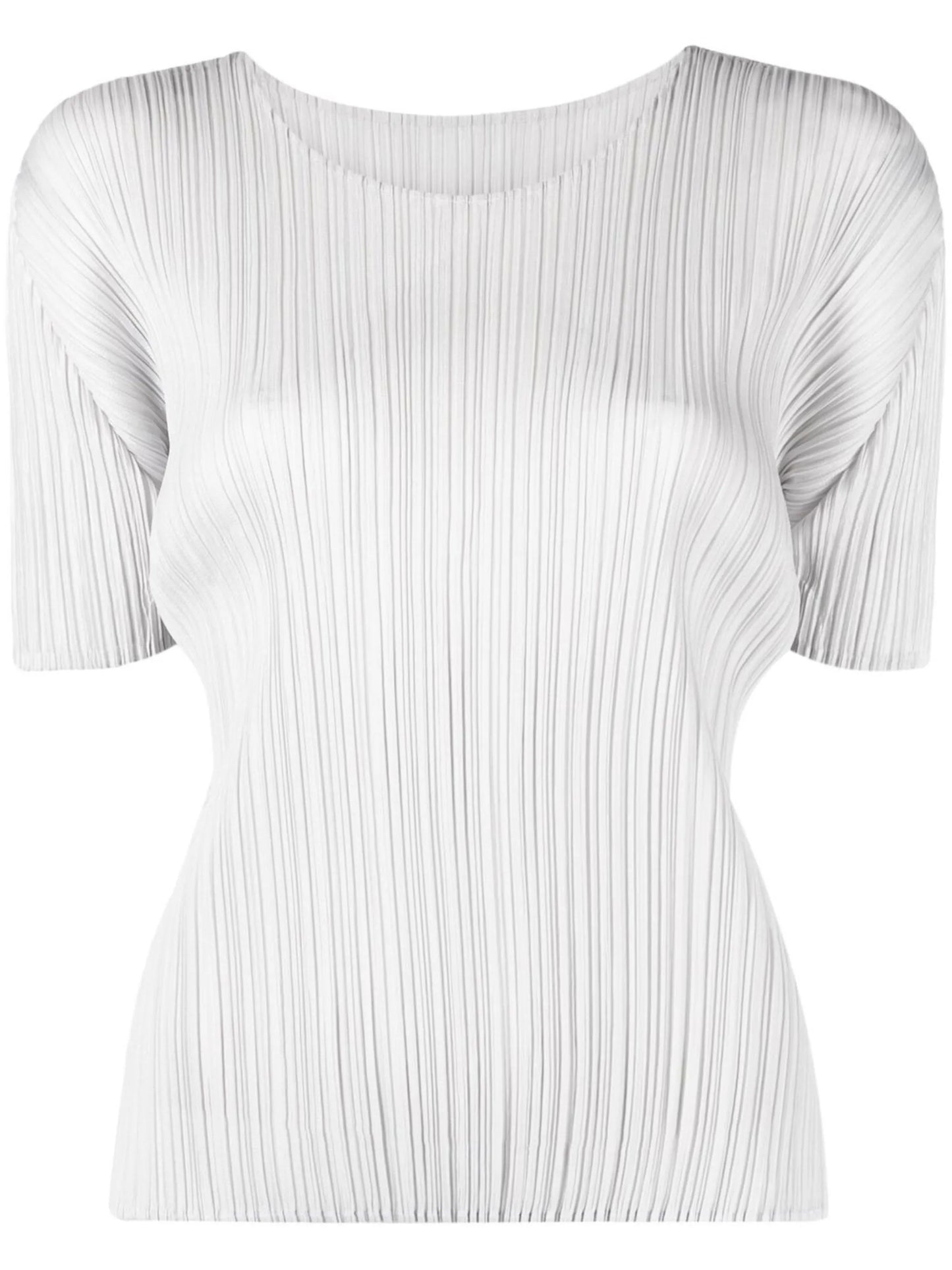 plissé short-sleeve T-shirt