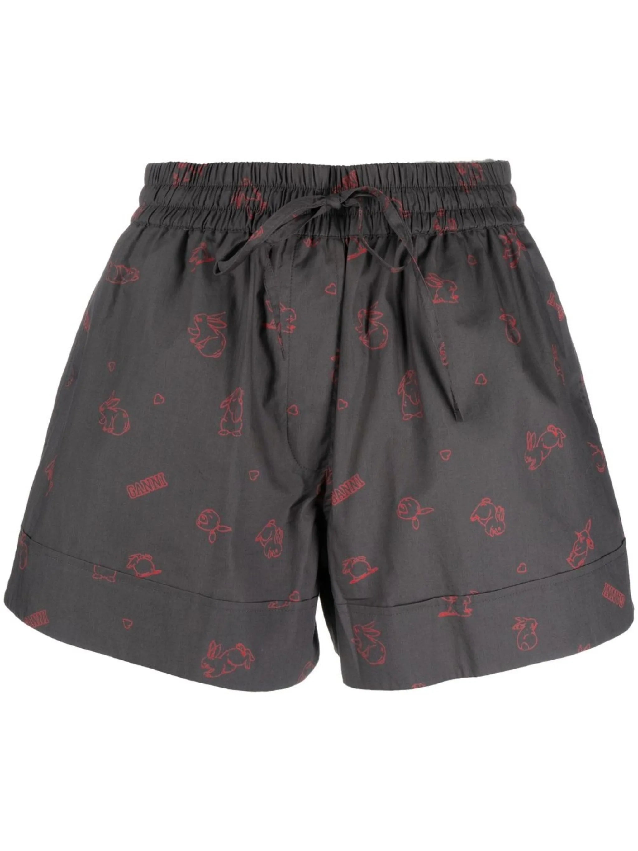 graphic-print organic-cotton shorts