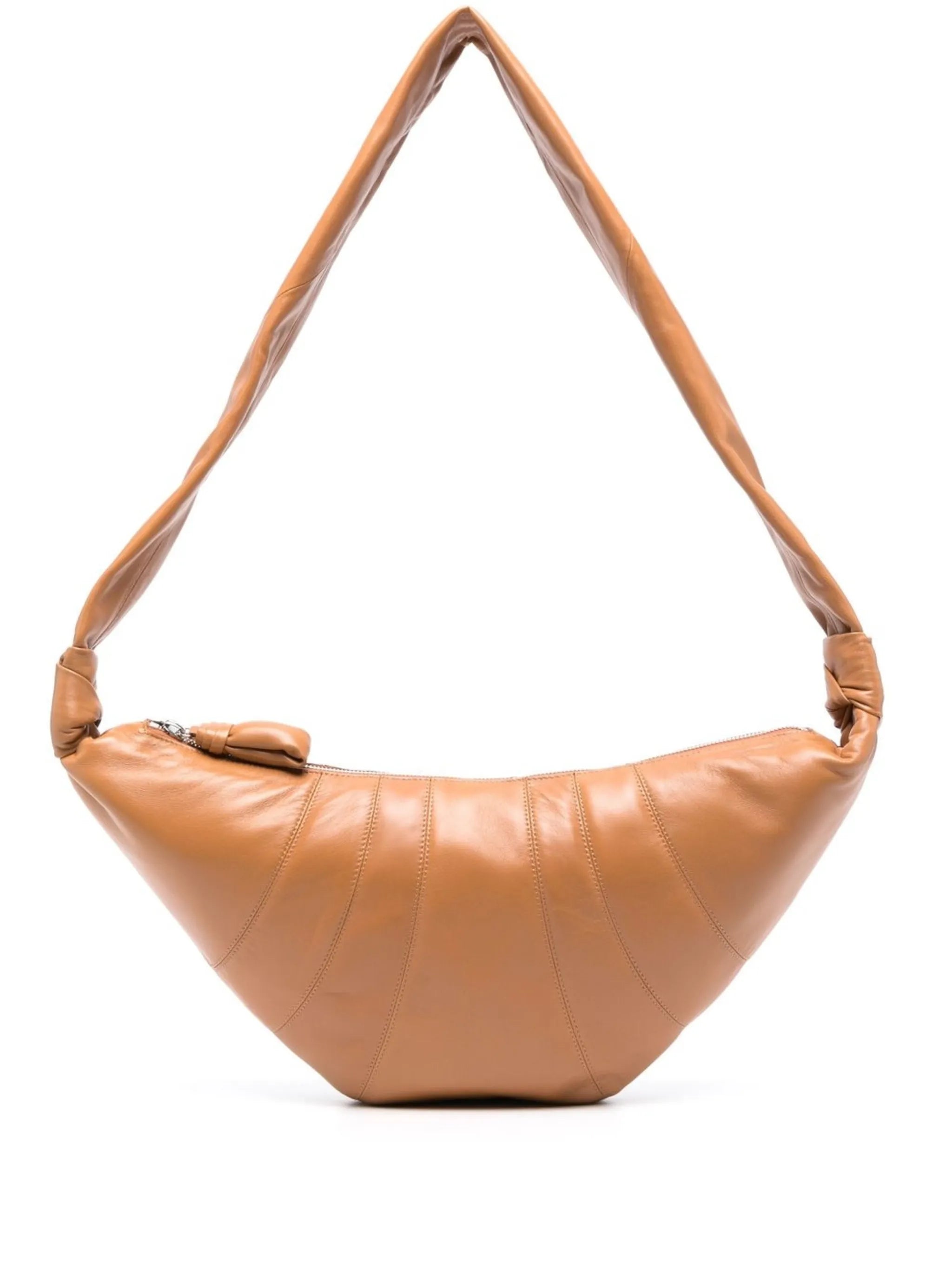 Croissant leather crossbody bag