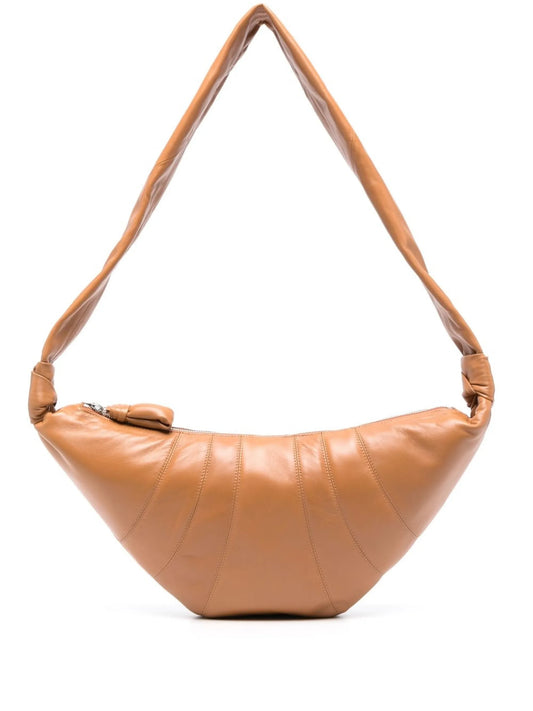 Croissant leather crossbody bag