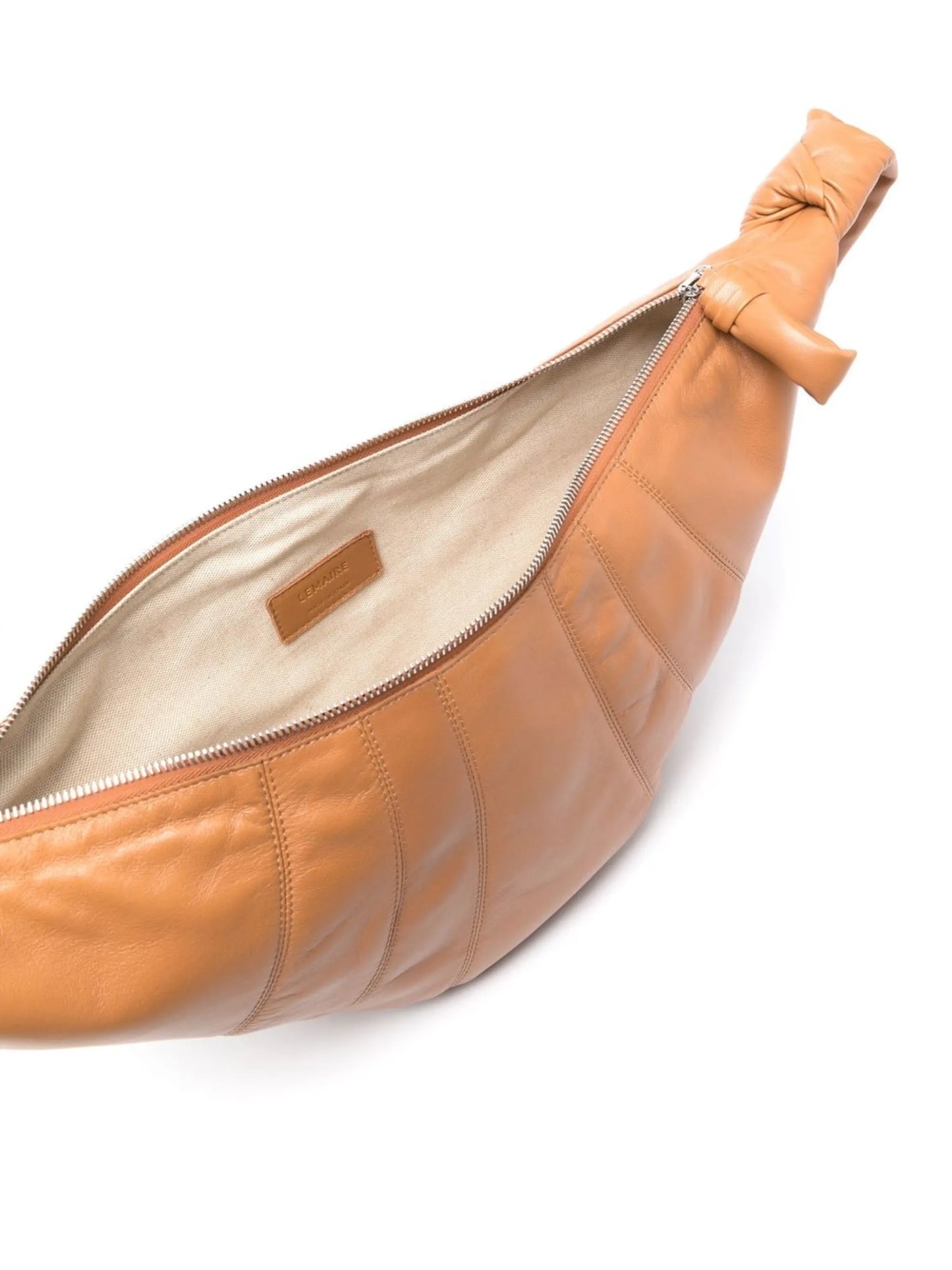 Croissant leather crossbody bag