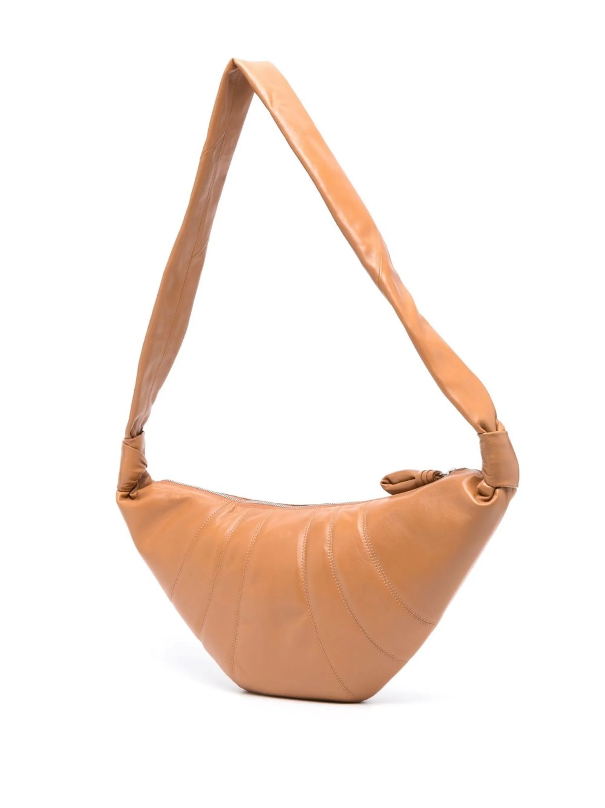 Croissant leather crossbody bag