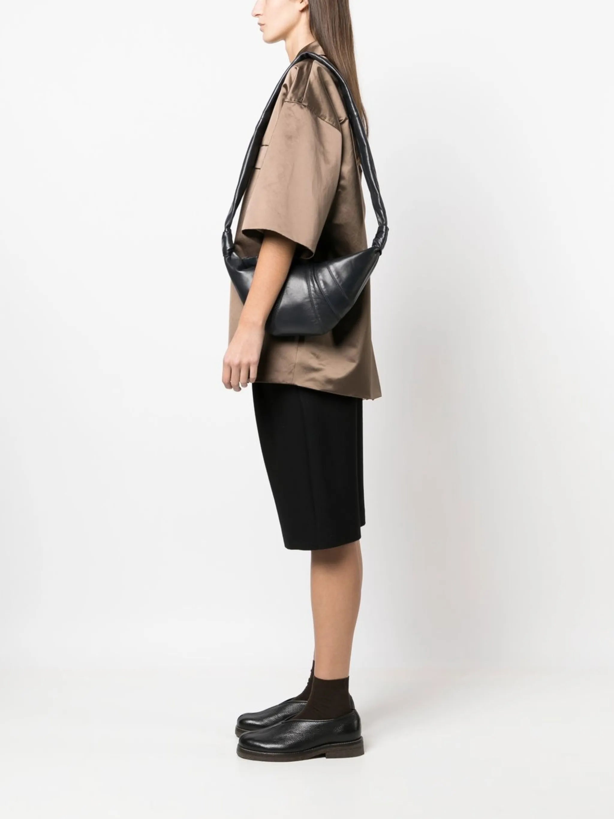 Small Croissant leather bag