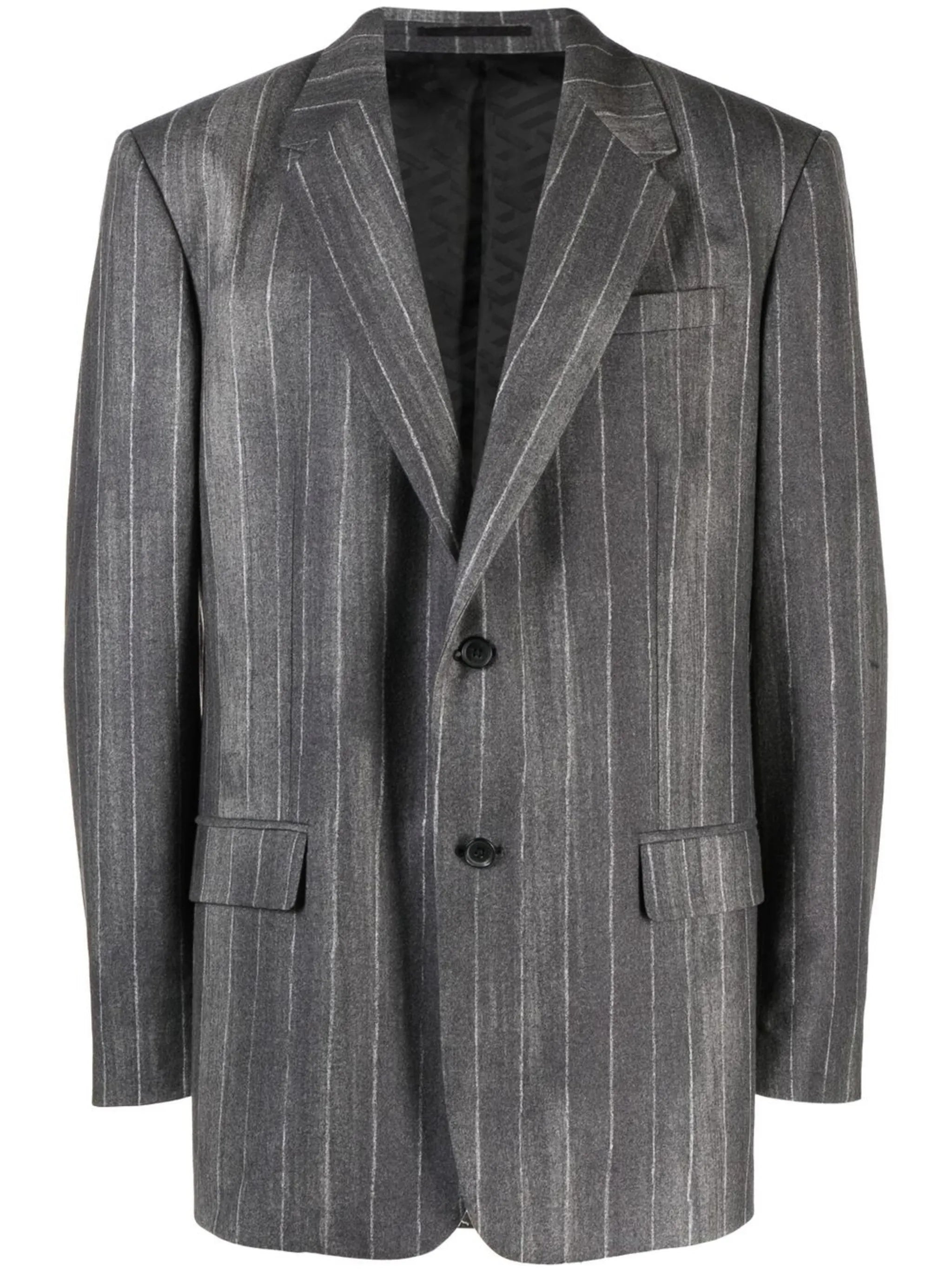 pinstripe single-breasted blazer