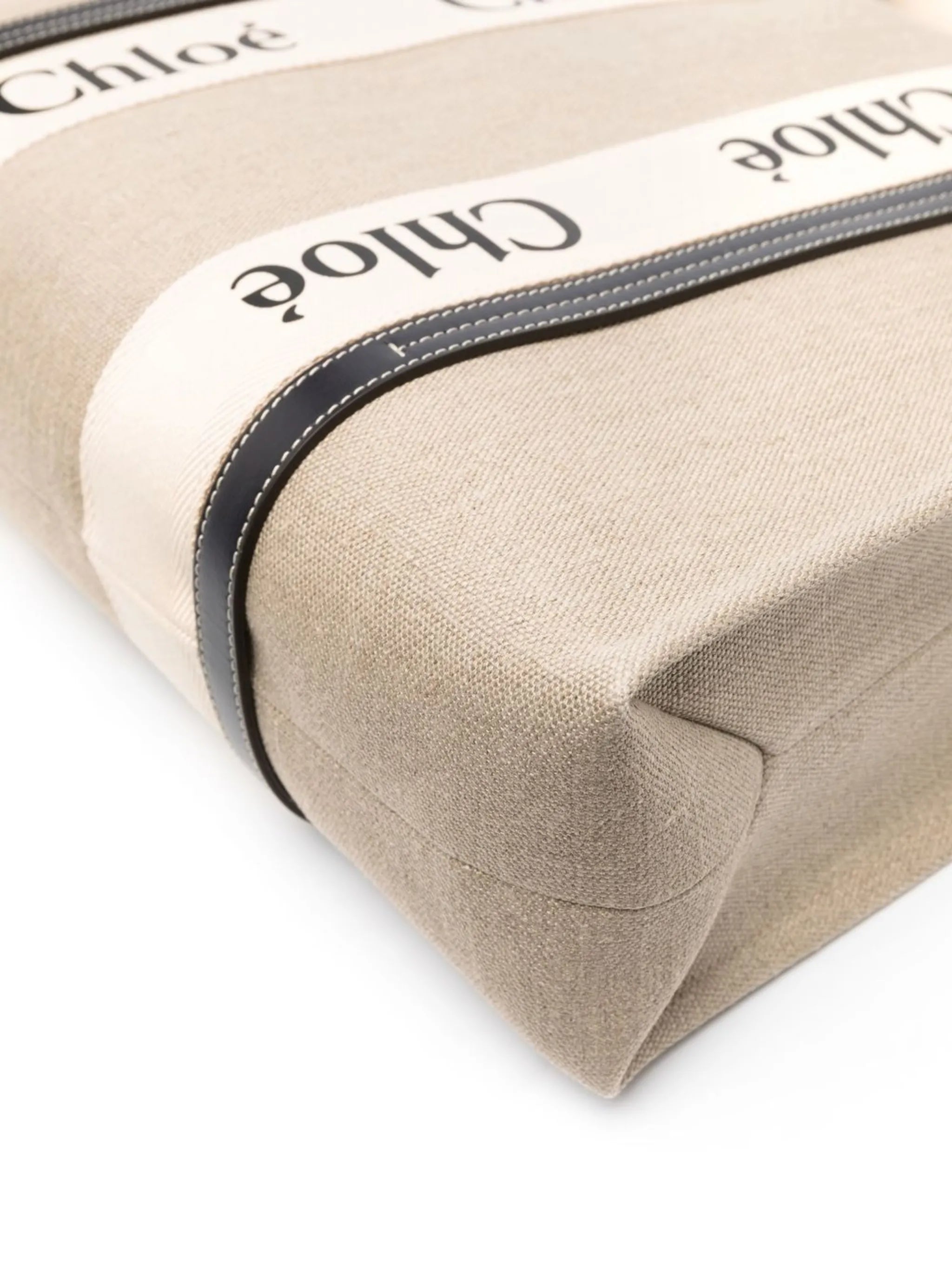 large Woody linen tote bag