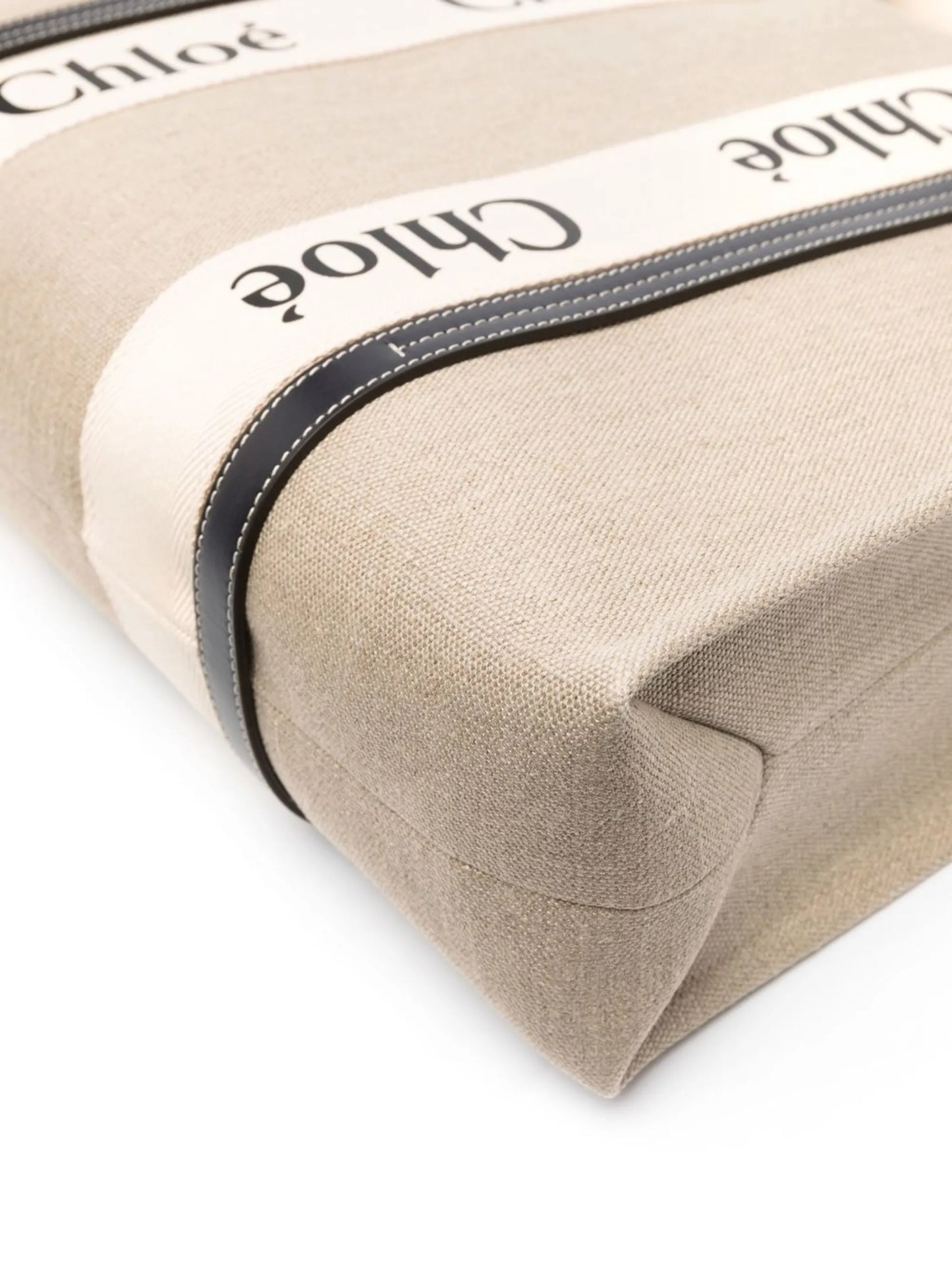 large Woody linen tote bag
