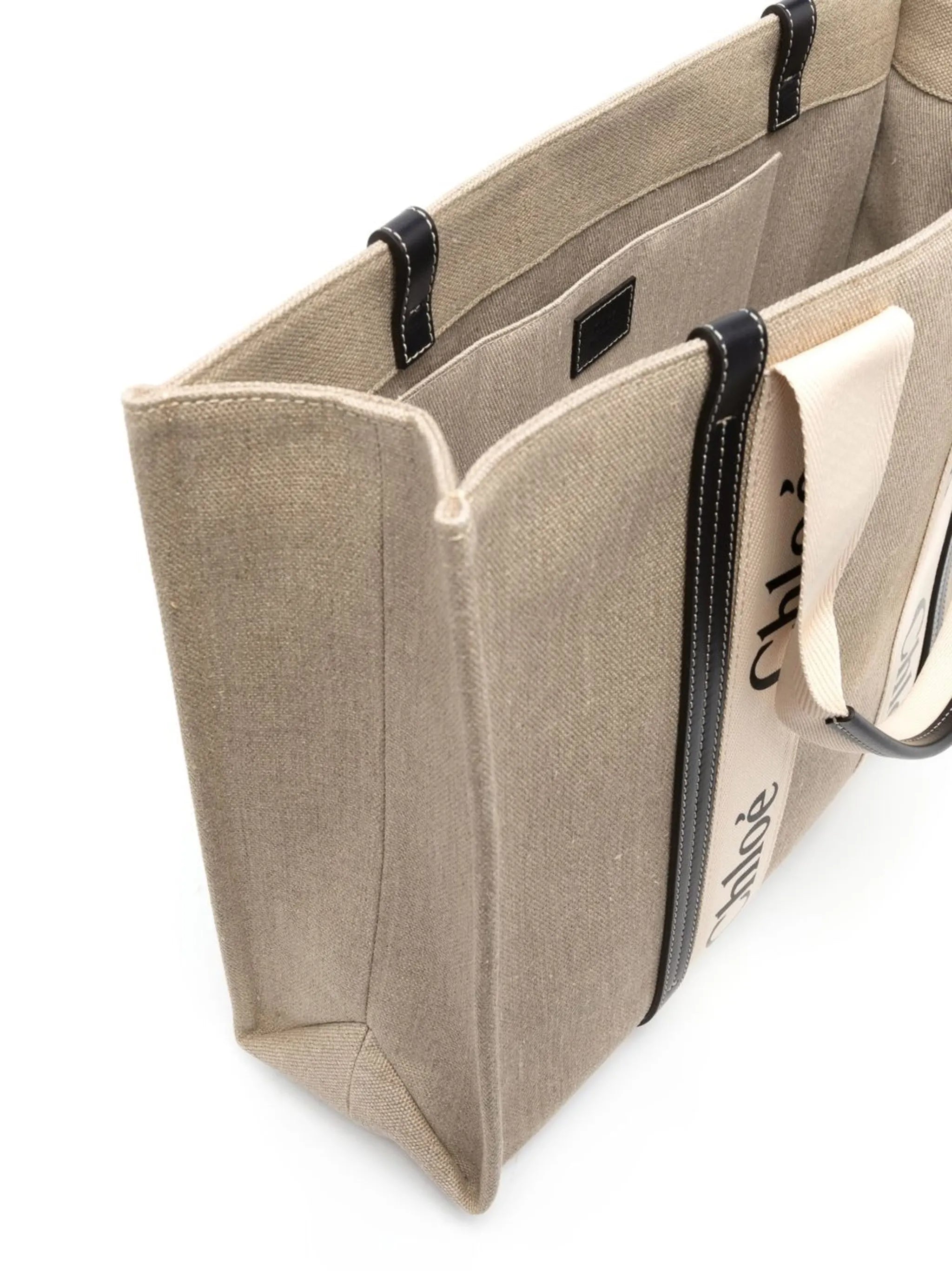 large Woody linen tote bag