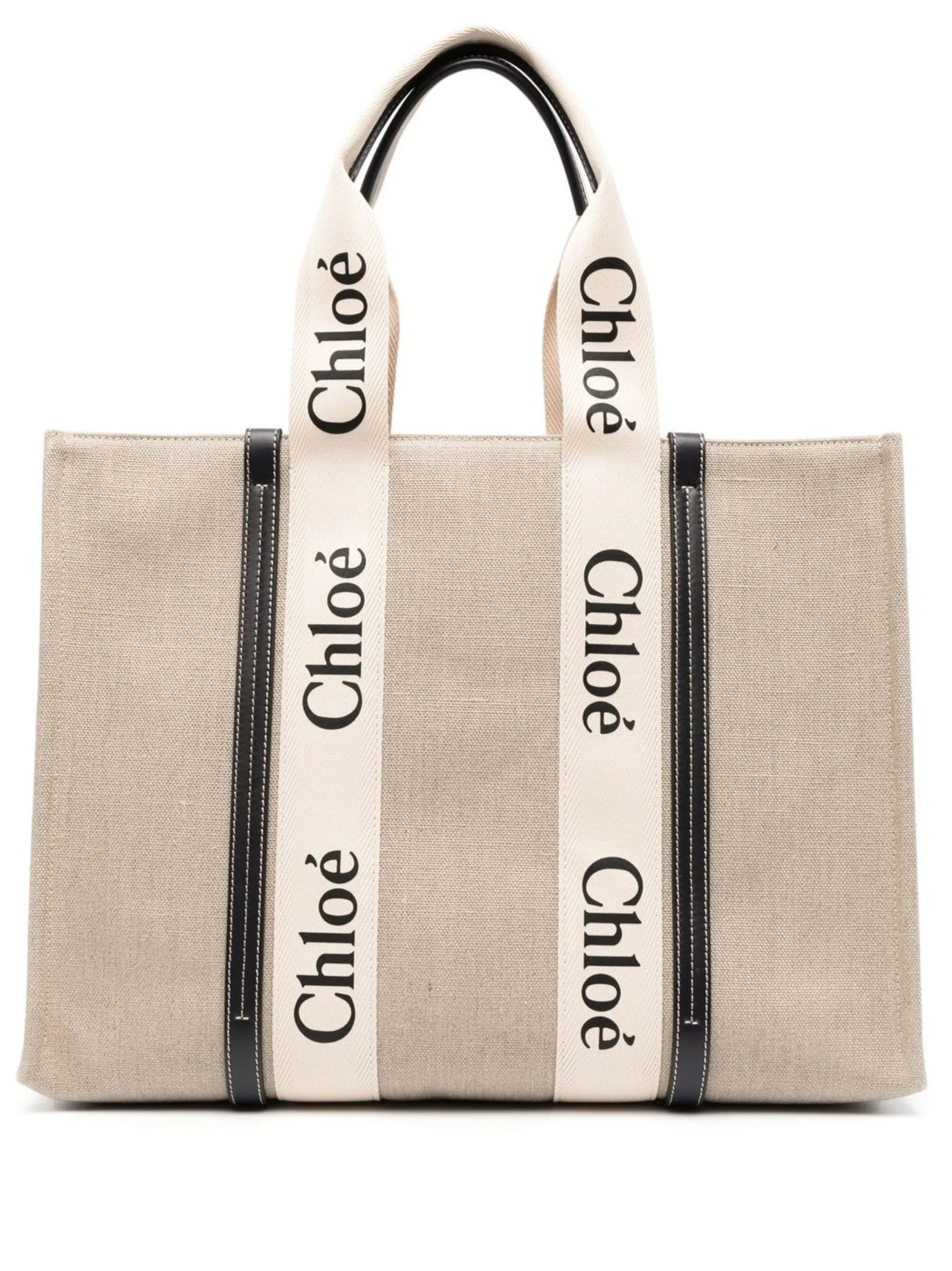 large Woody linen tote bag