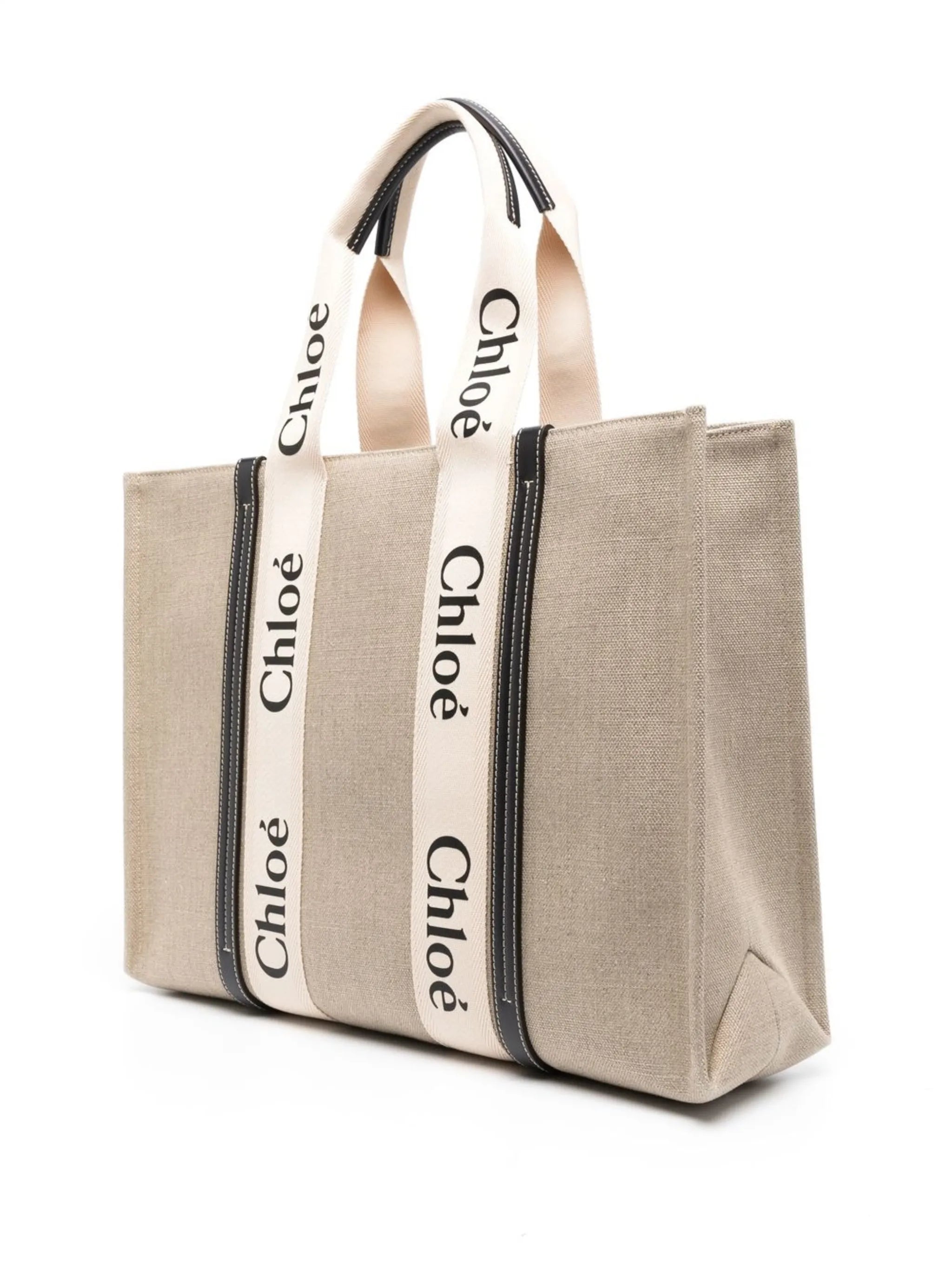 large Woody linen tote bag