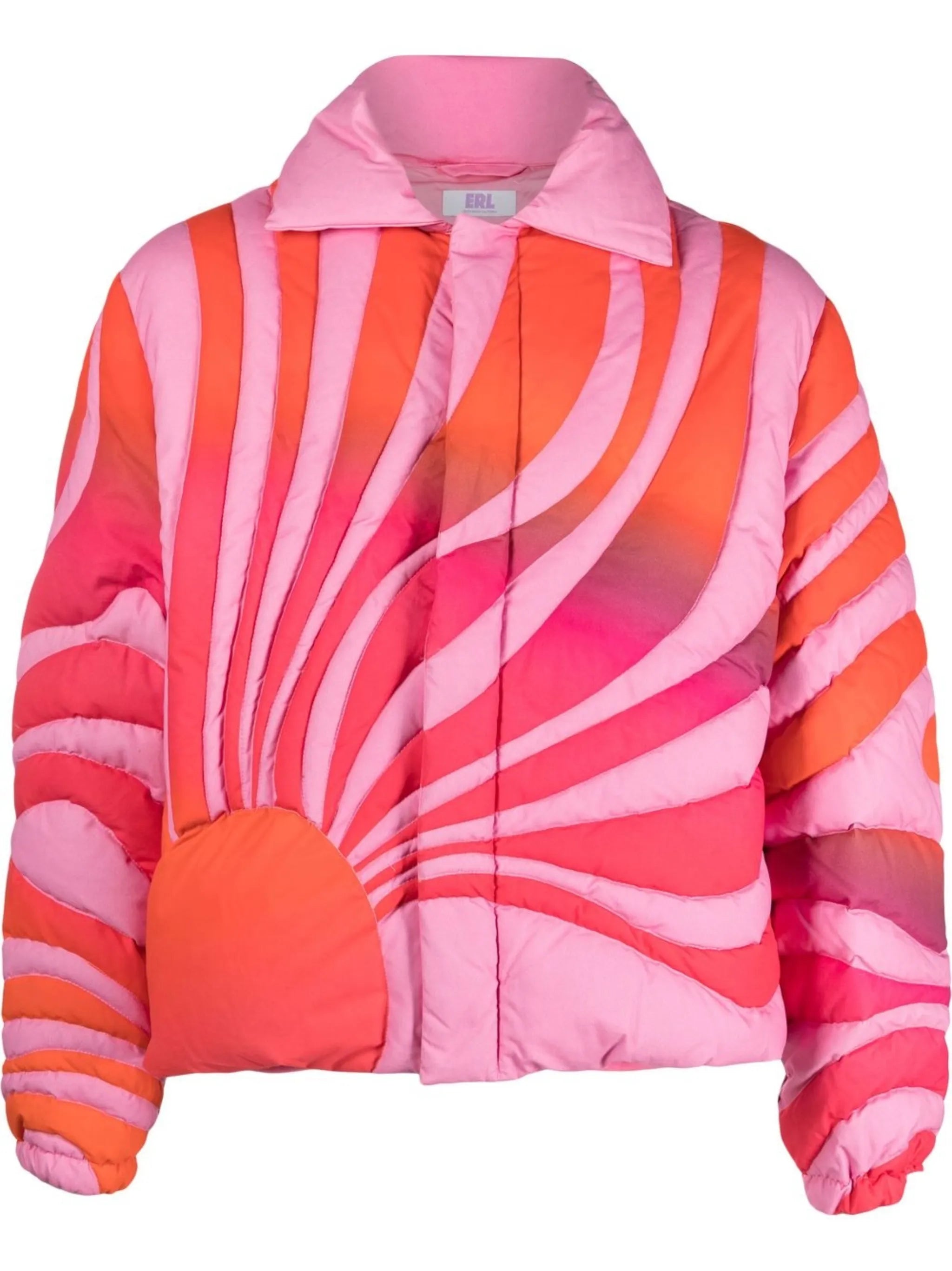 pattern-panelled bomber jacket