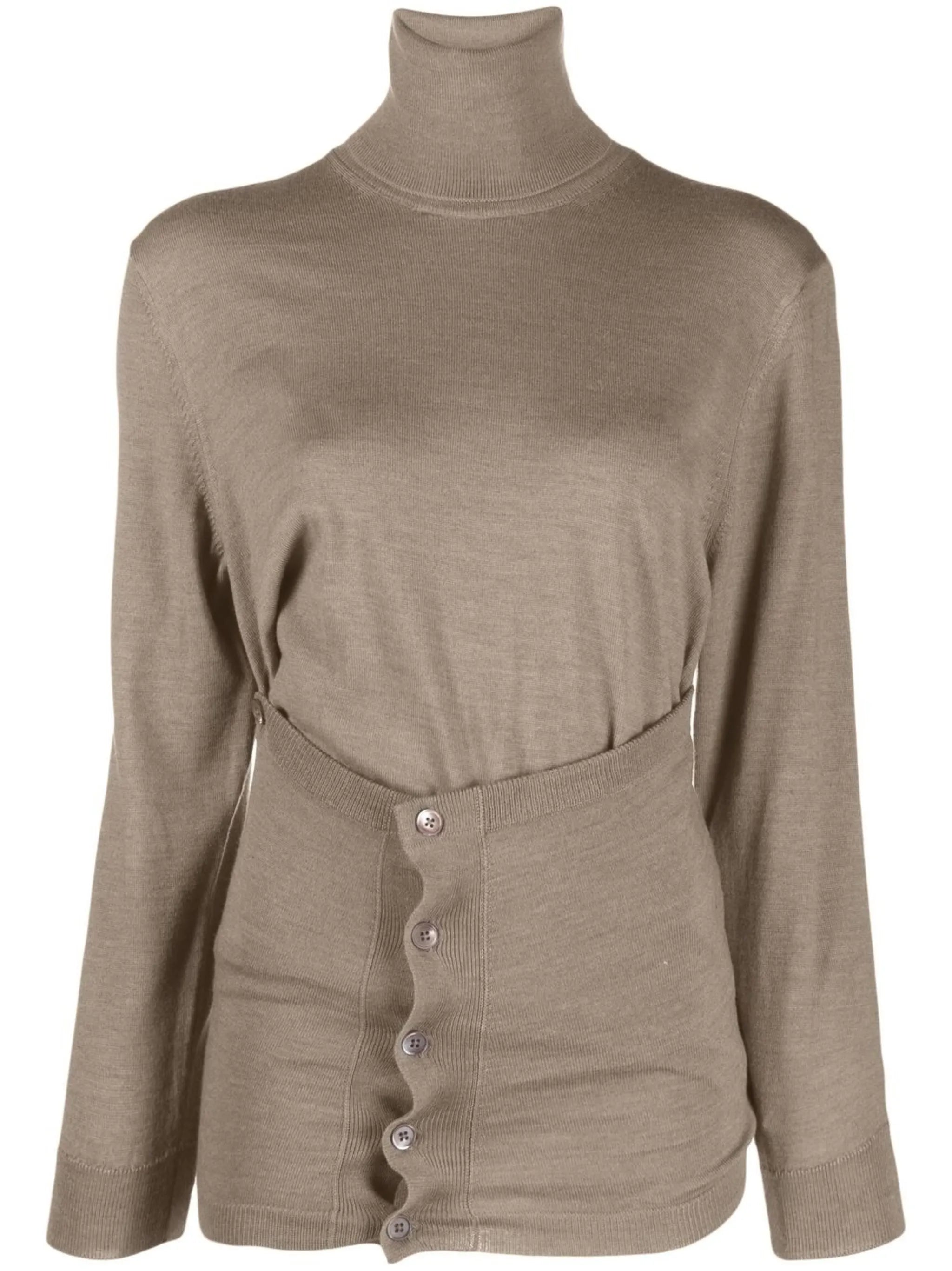 asymmetric roll neck jumper