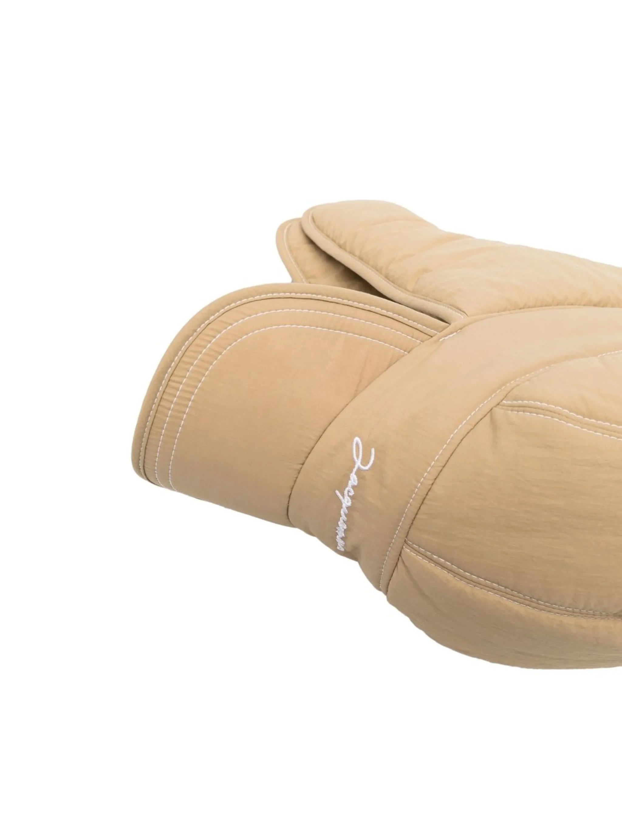 logo-embroidered padded trapper hat