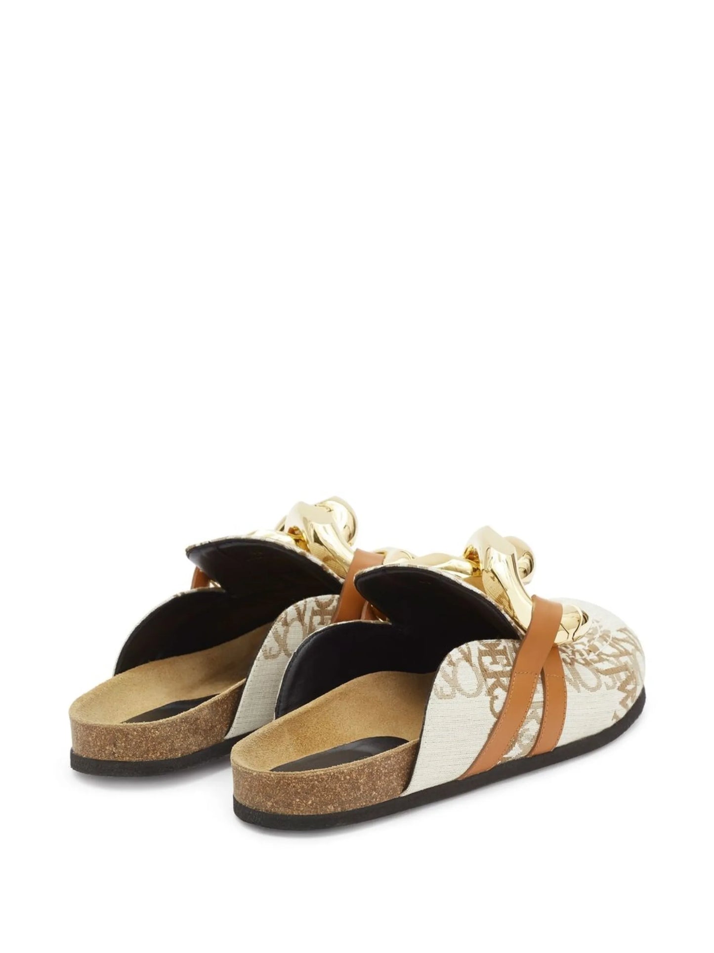 Chain logo grid mules