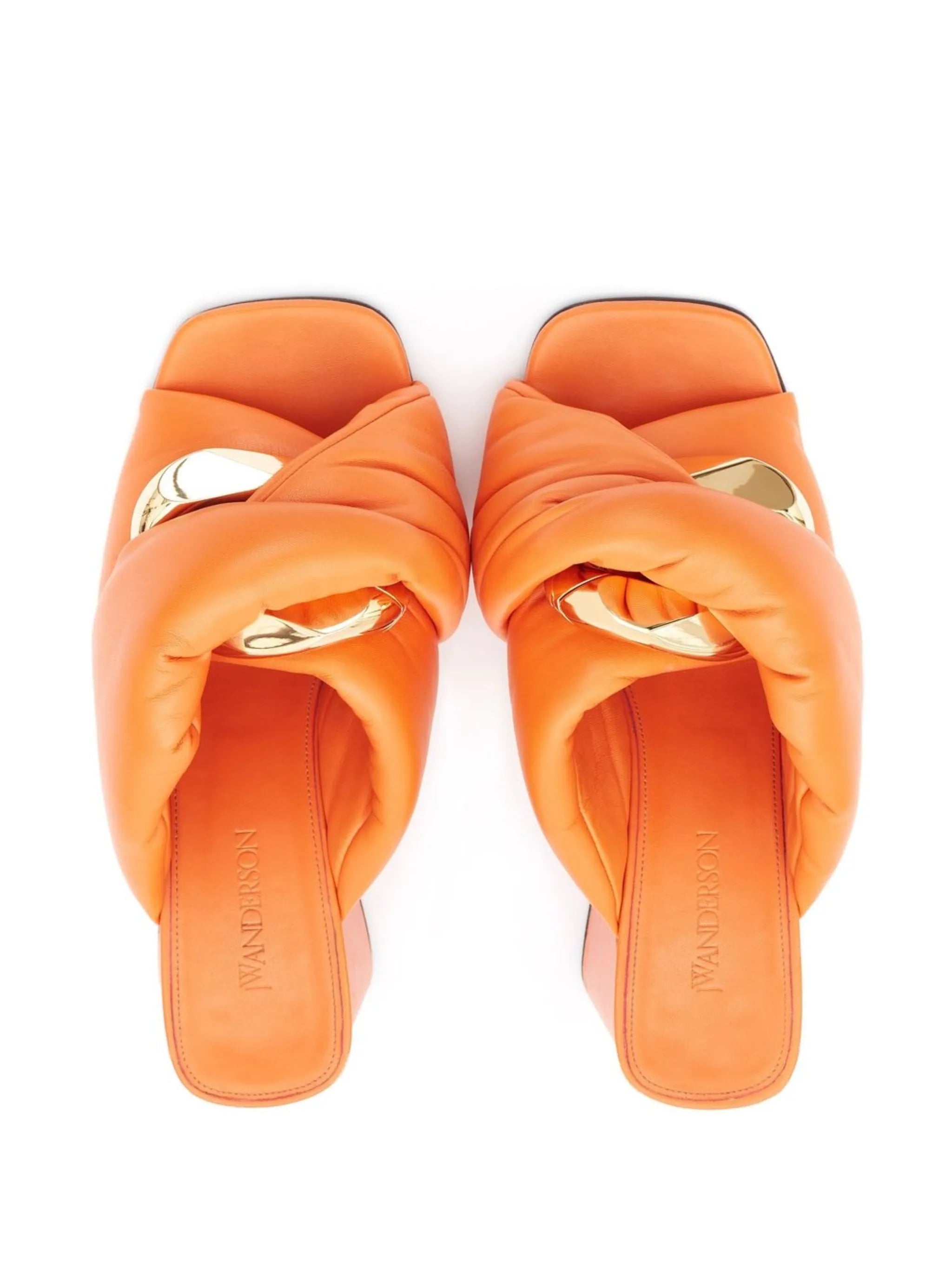 Chain Twist leather sandals
