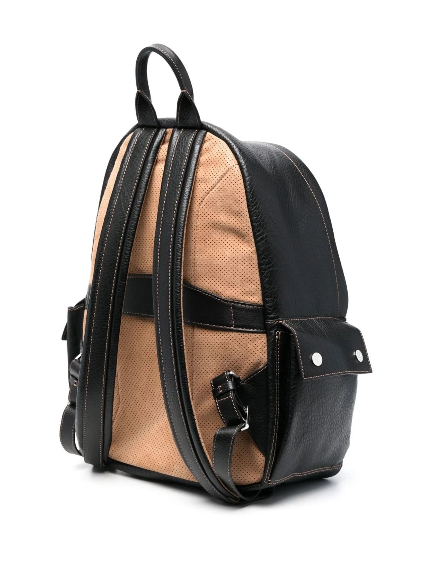 leather zip backpack