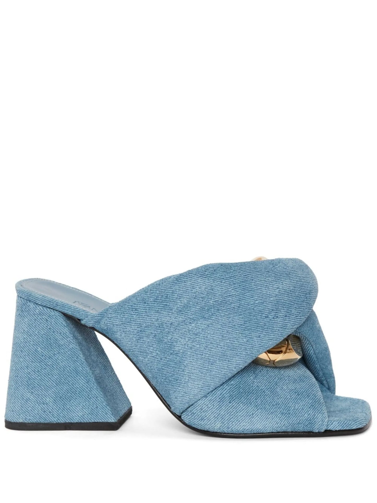 Chain Twist denim sandals
