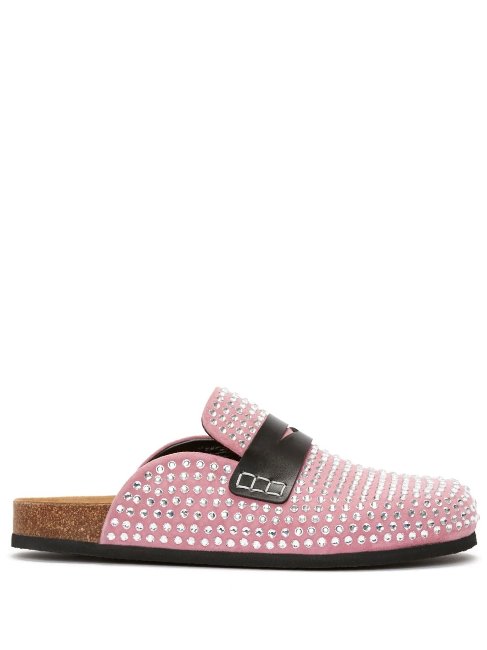 crystal-embellished slip-on mules