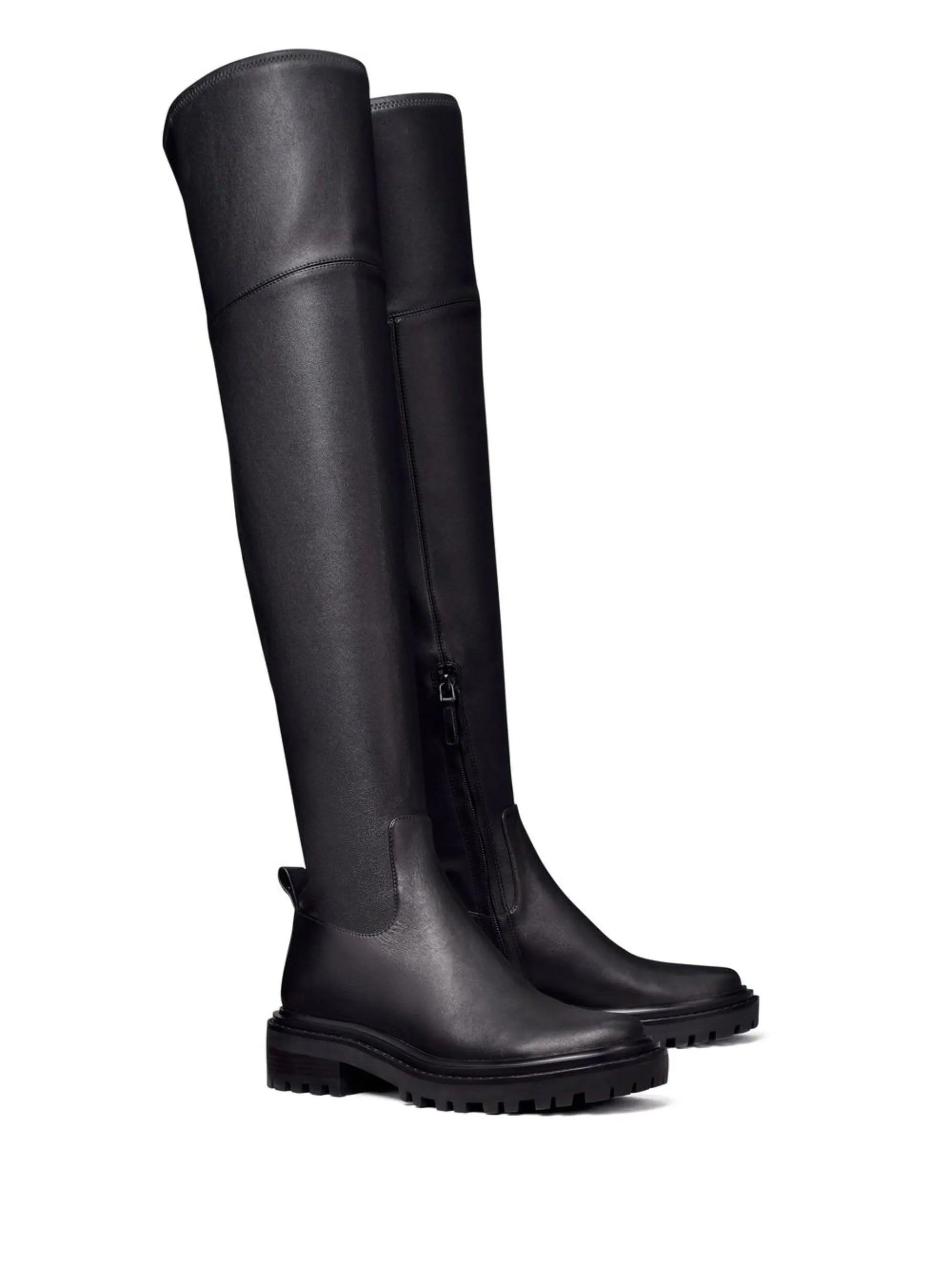 Utility Lug over-the-knee boots